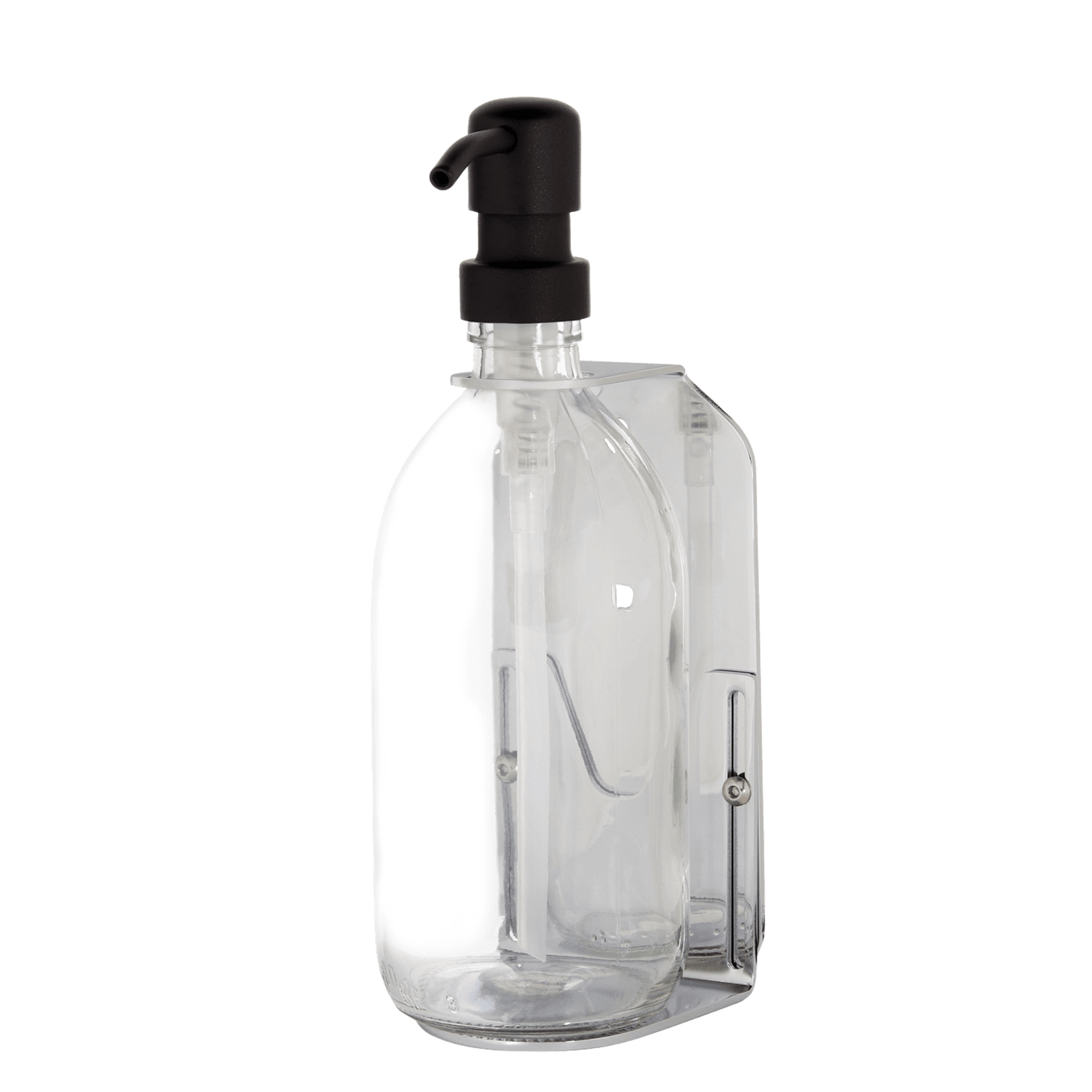 Distributeur de savon mural simple chromé