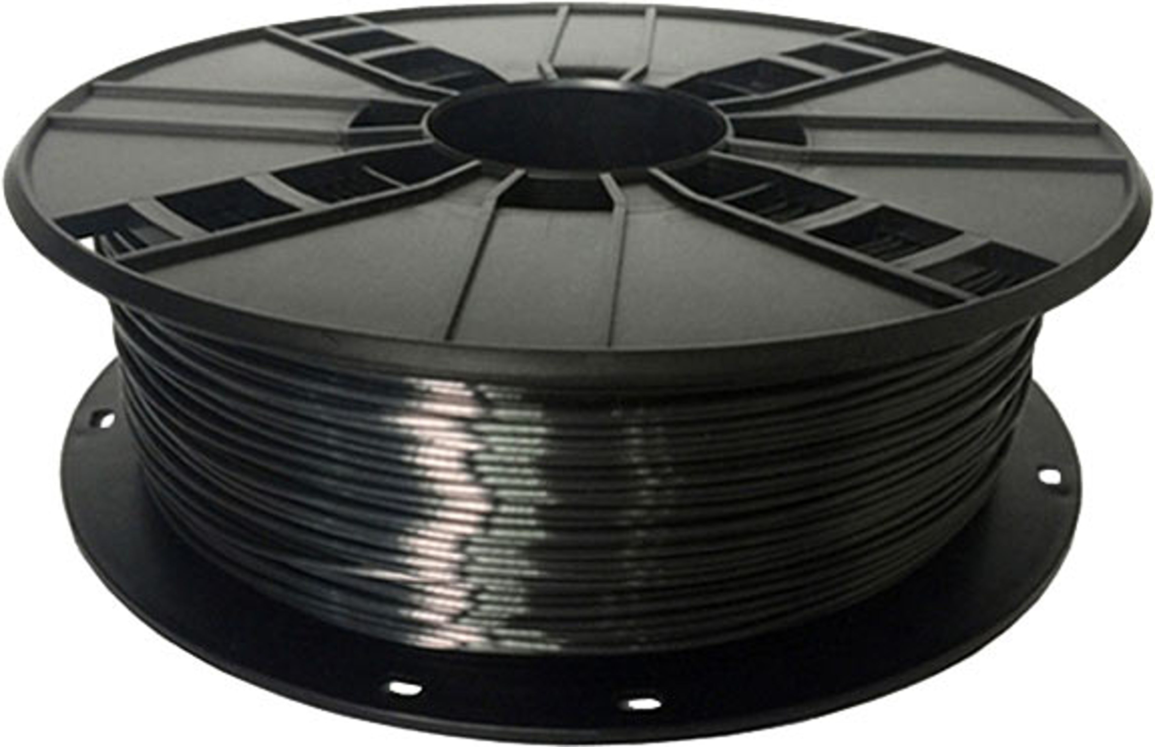 Ampertec 3D-Filament Seiden-PLA schwarz mit Perlglanz 1.75mm 1000g