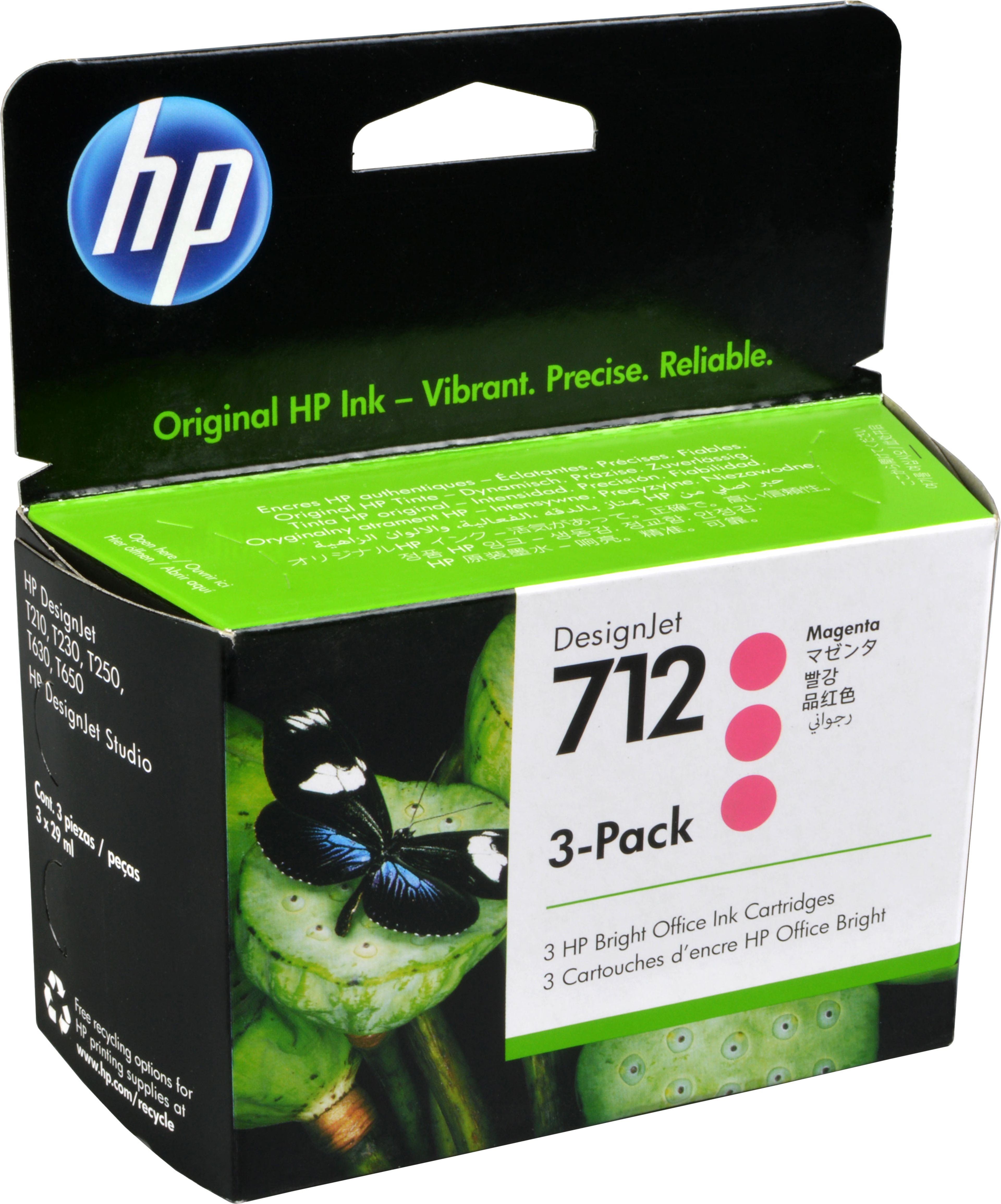 3 HP Tinten 3ED78A 712 Multipack magenta