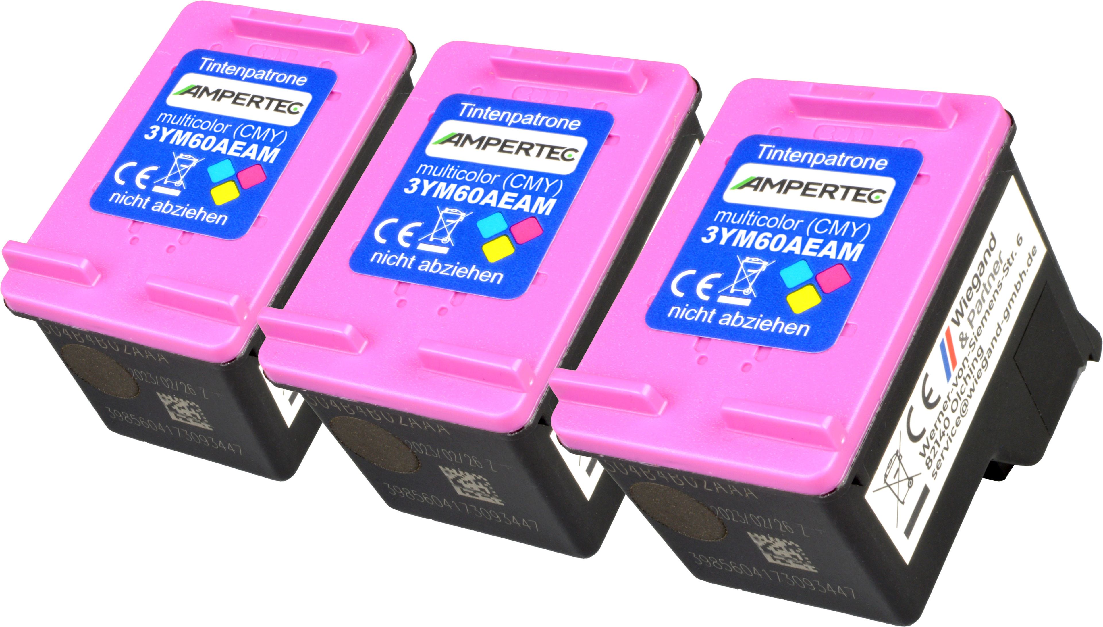 3 kompatible Tinten ersetzt HP 3YM60AE 305 Multipack CMY