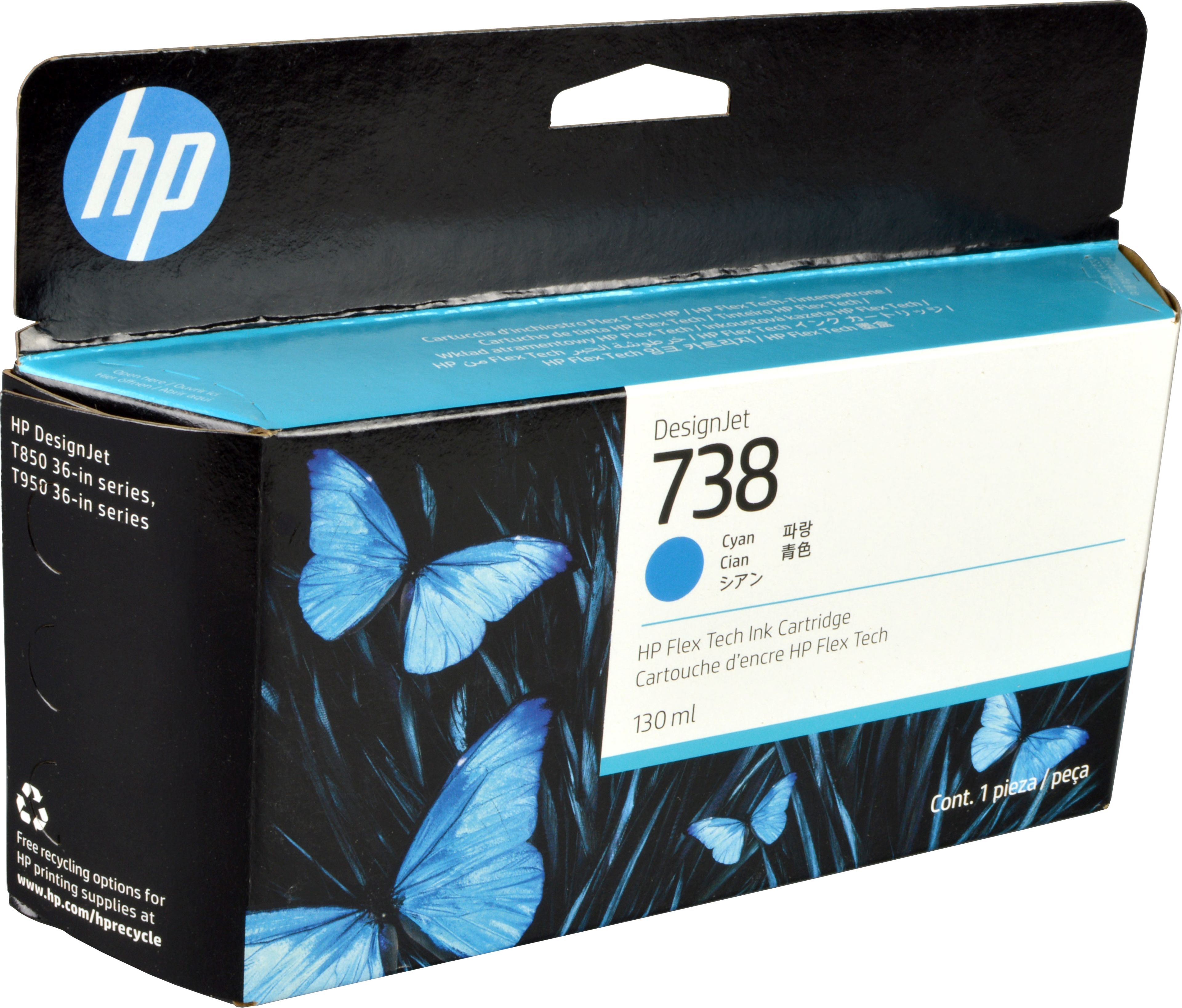 HP Tinte 498N5A 738 cyan