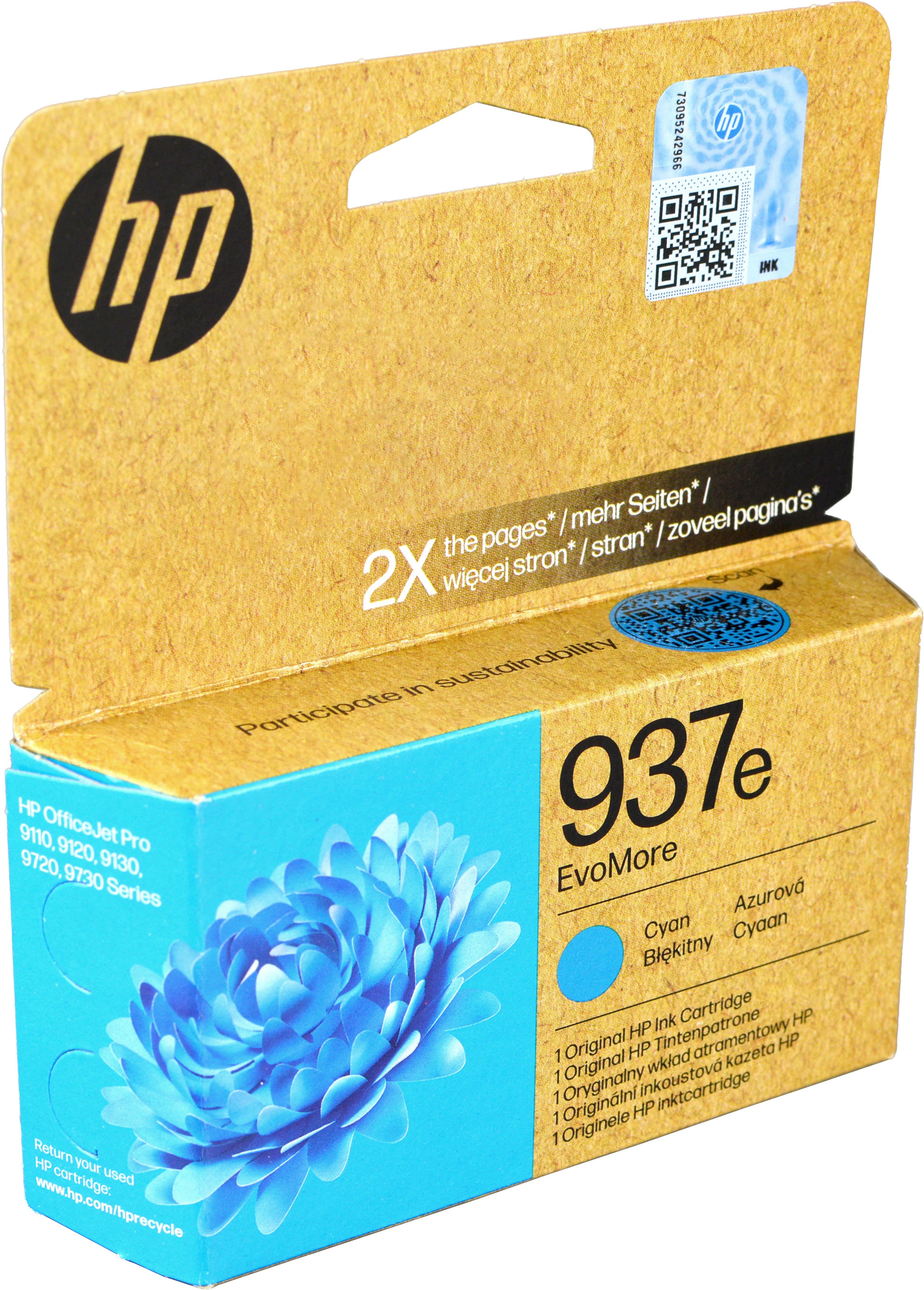 HP Tinte 4S6W6NE 937e EvoMore cyan