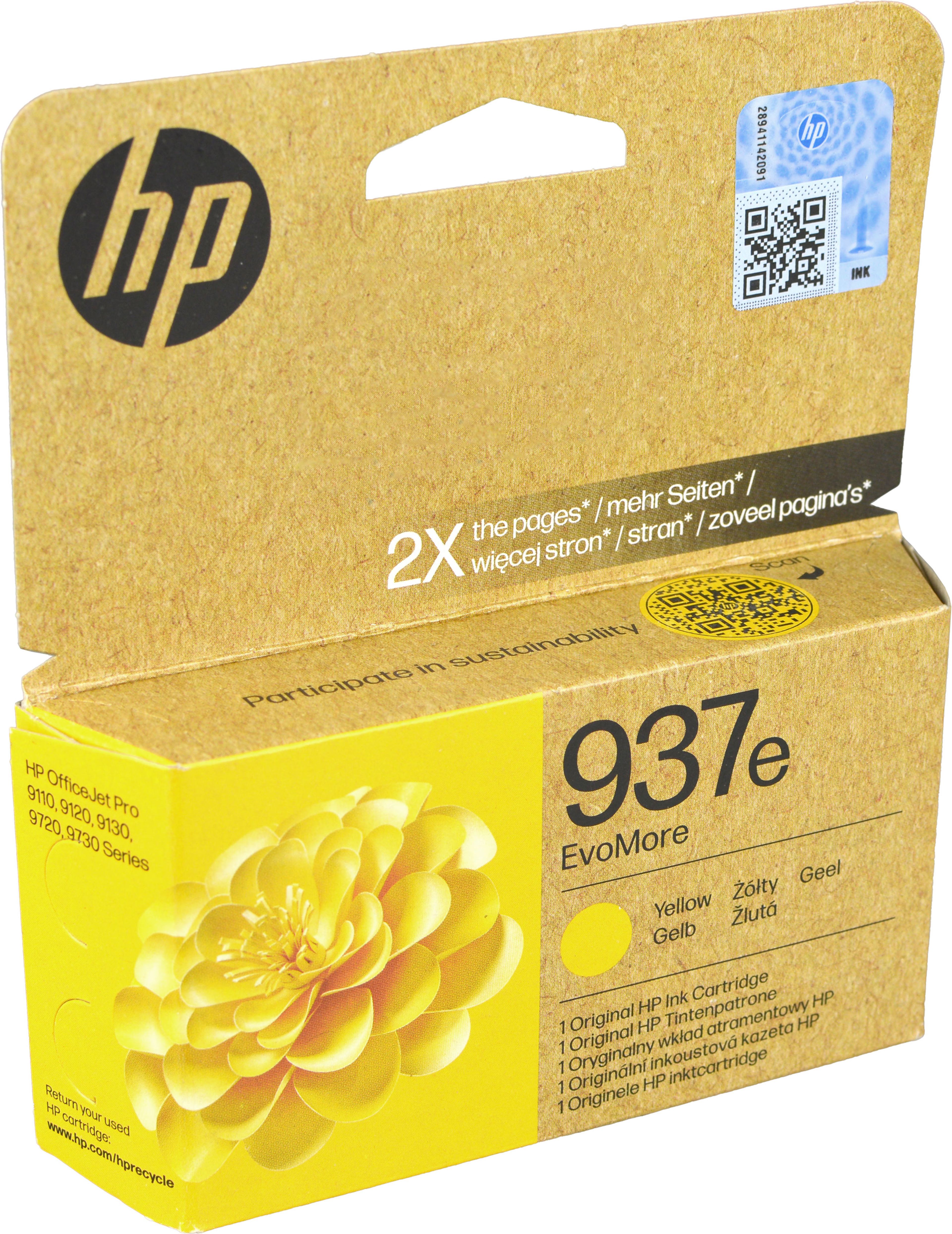 HP Tinte 4S6W8NE 937e EvoMore yellow