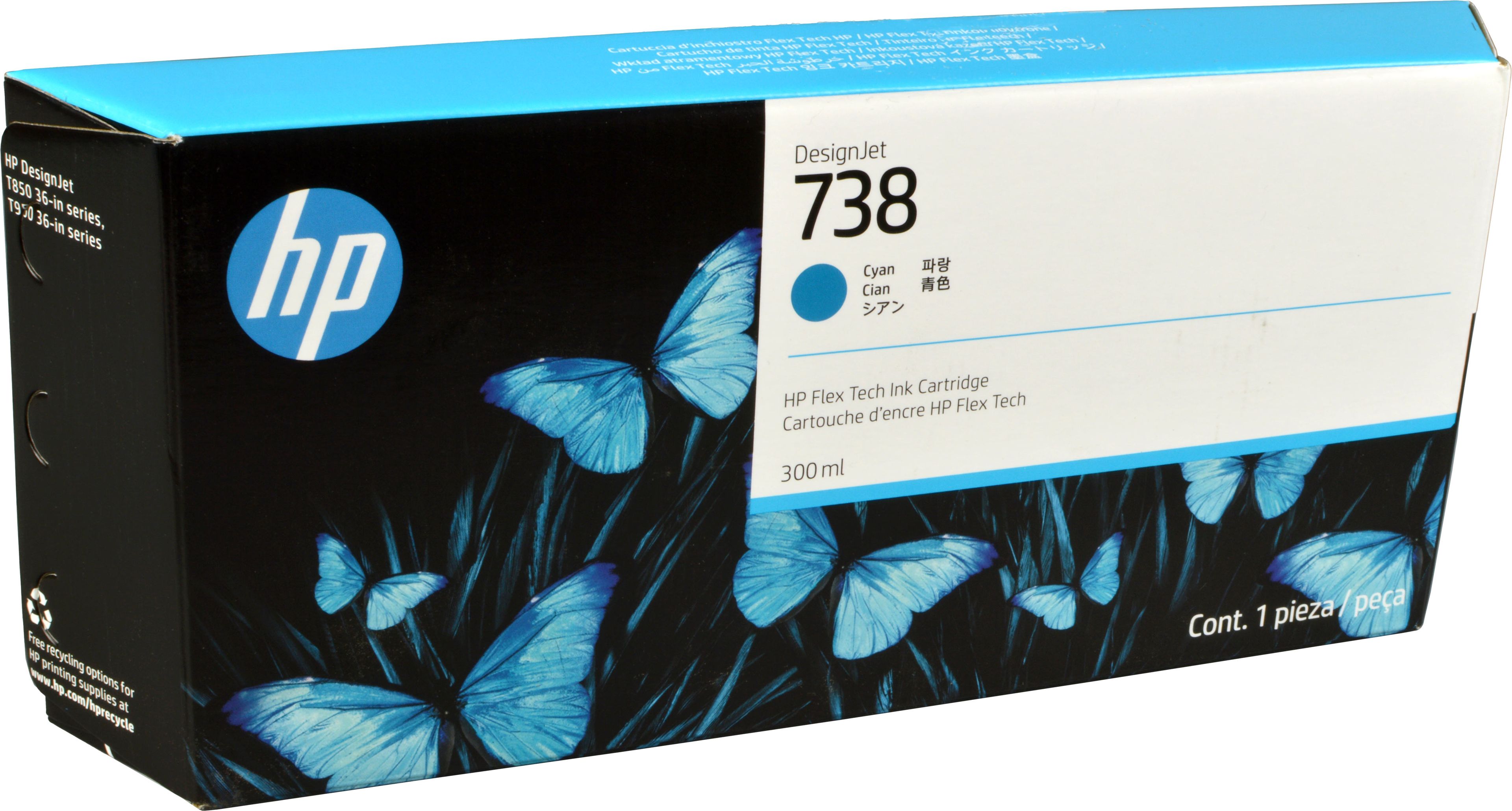 HP Tinte 676M6A 738 cyan