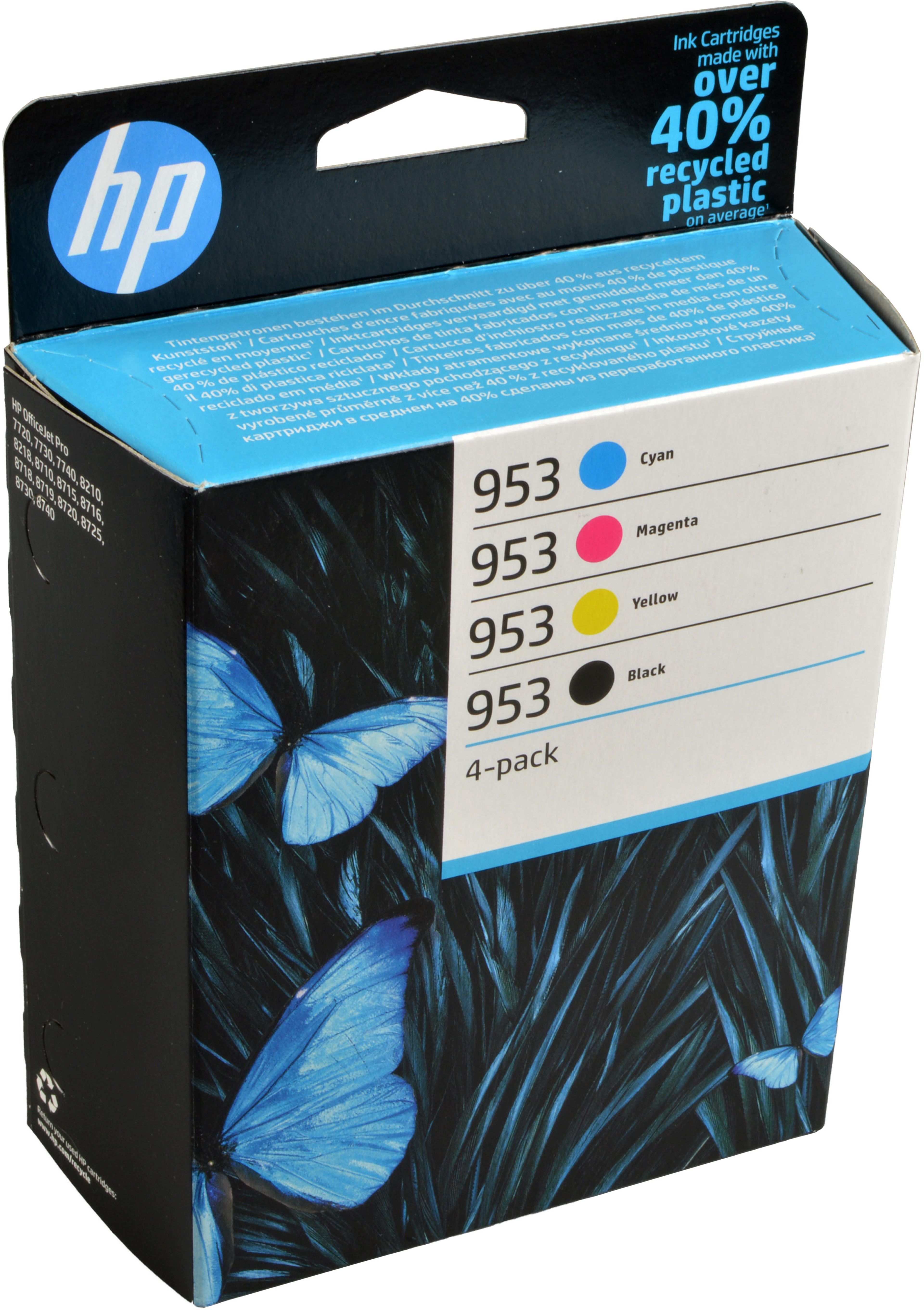 4 HP Tinten 6ZC69AE 953 Multipack KCMY