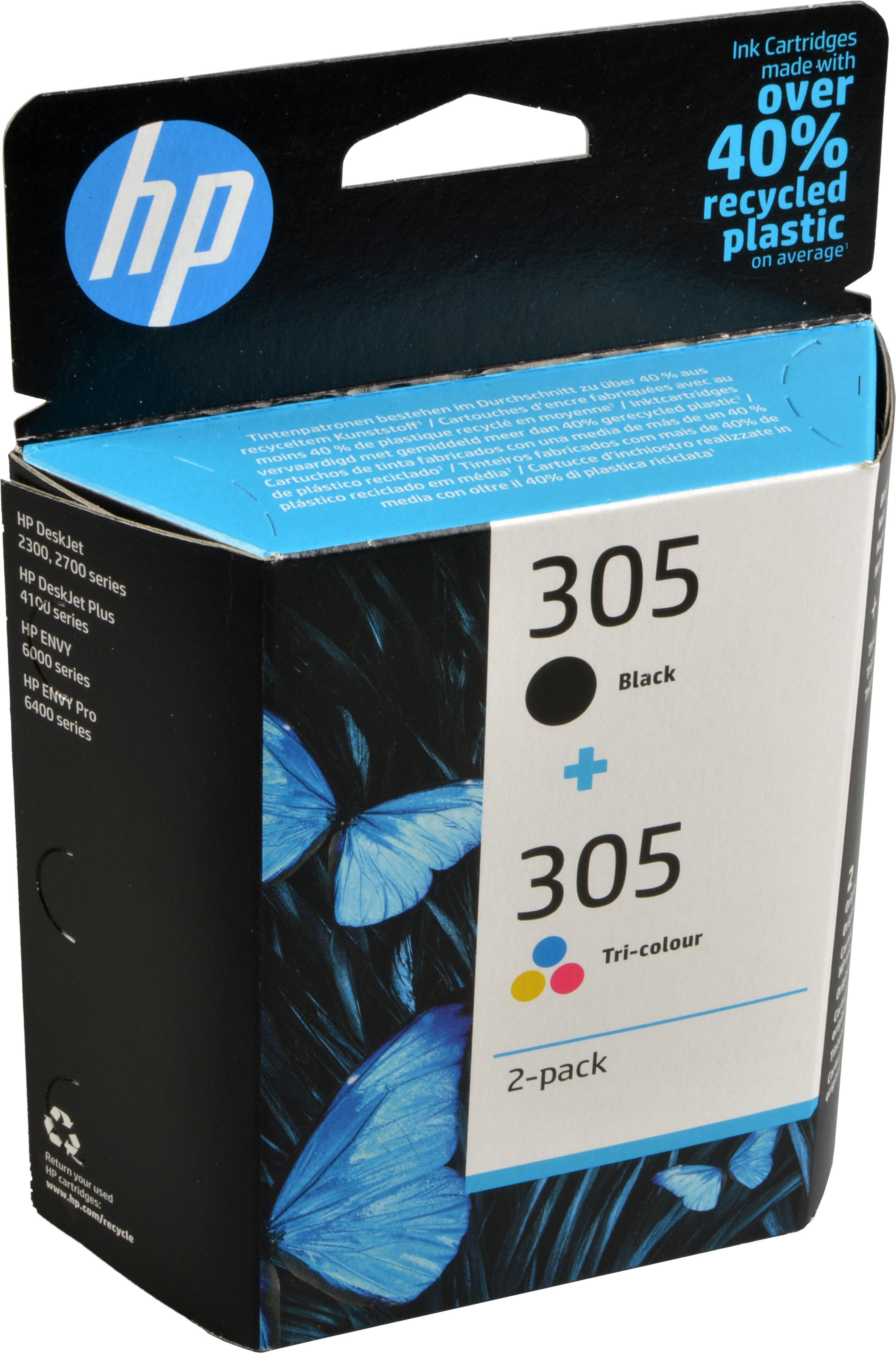 2 HP Tinten 6ZD17AE 305 Doppelpack KCMY