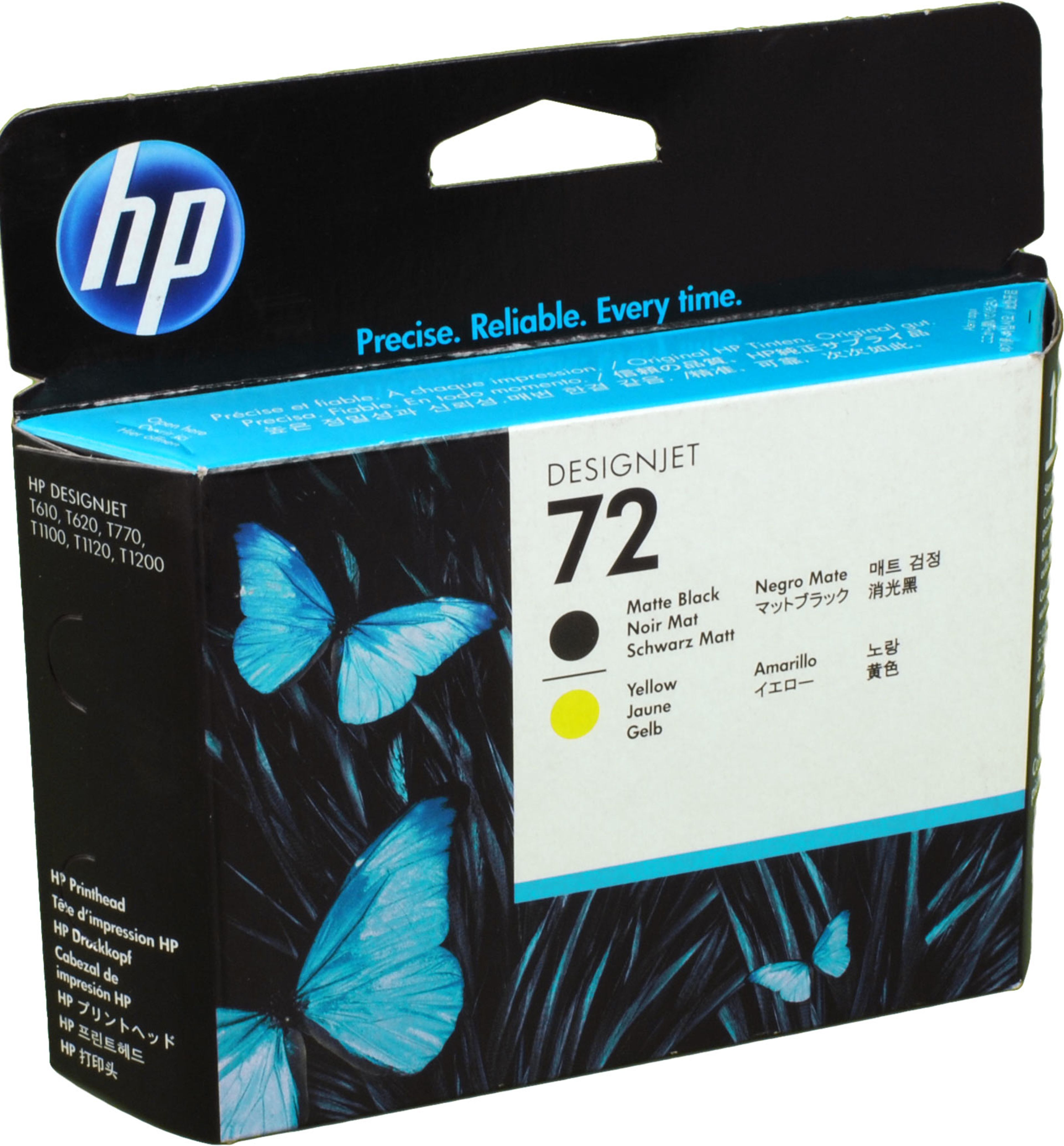 HP Druckkopf C9384A 72 matt schwarz und yellow