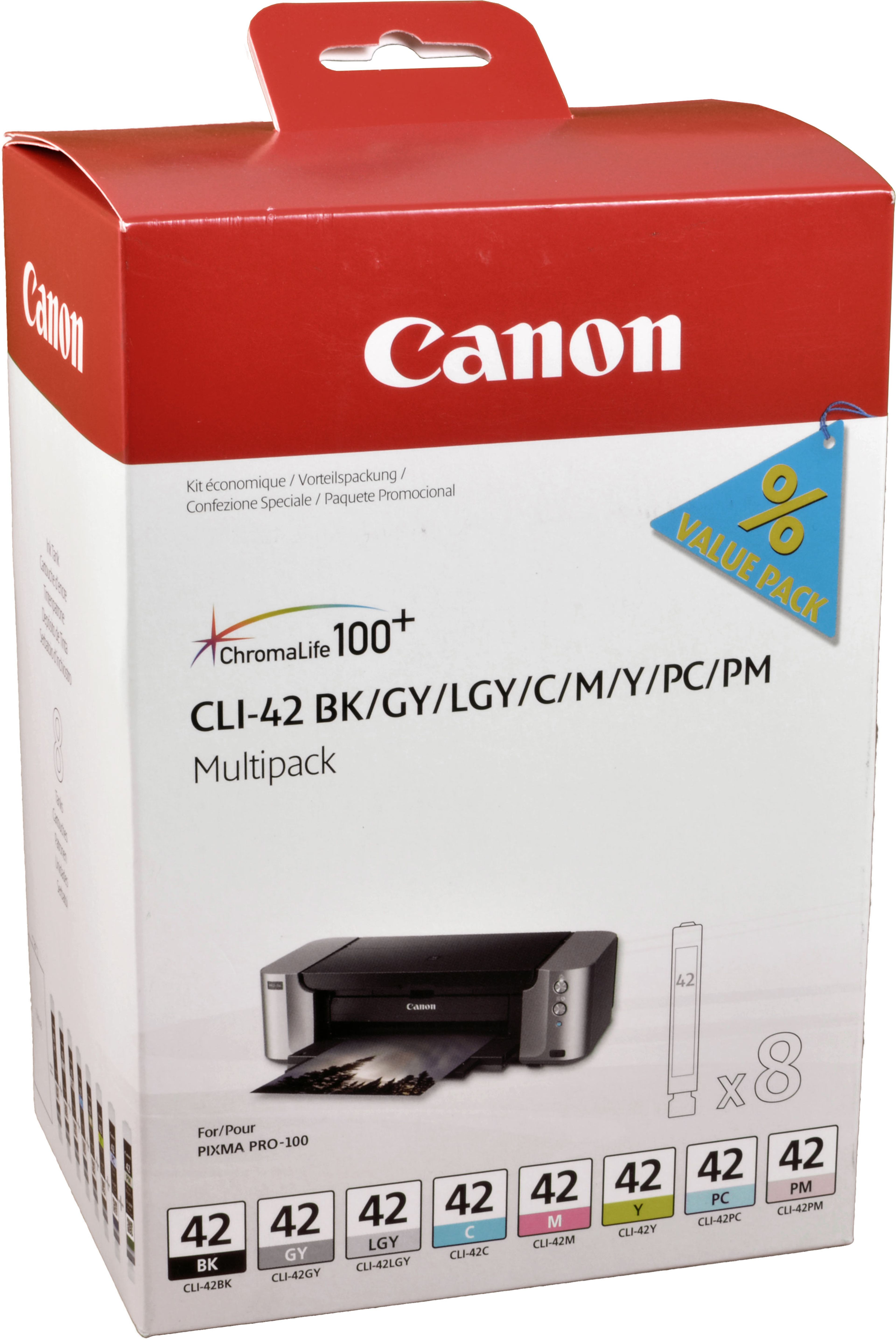 8 Canon Tinten 6384B010 CLI-42 Multipack 8-farbig