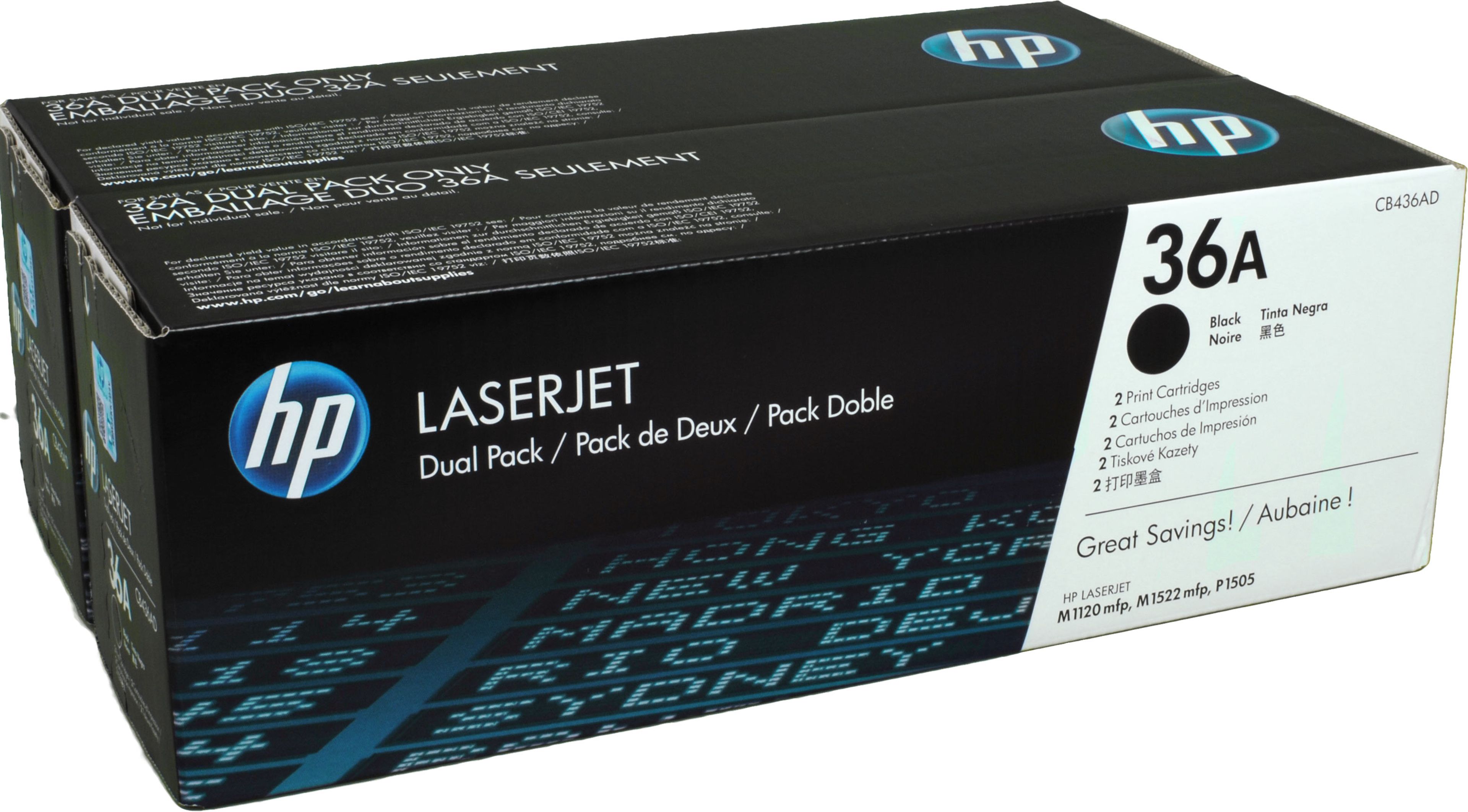 2 HP Toner CB436AD 36A Doppelpack schwarz