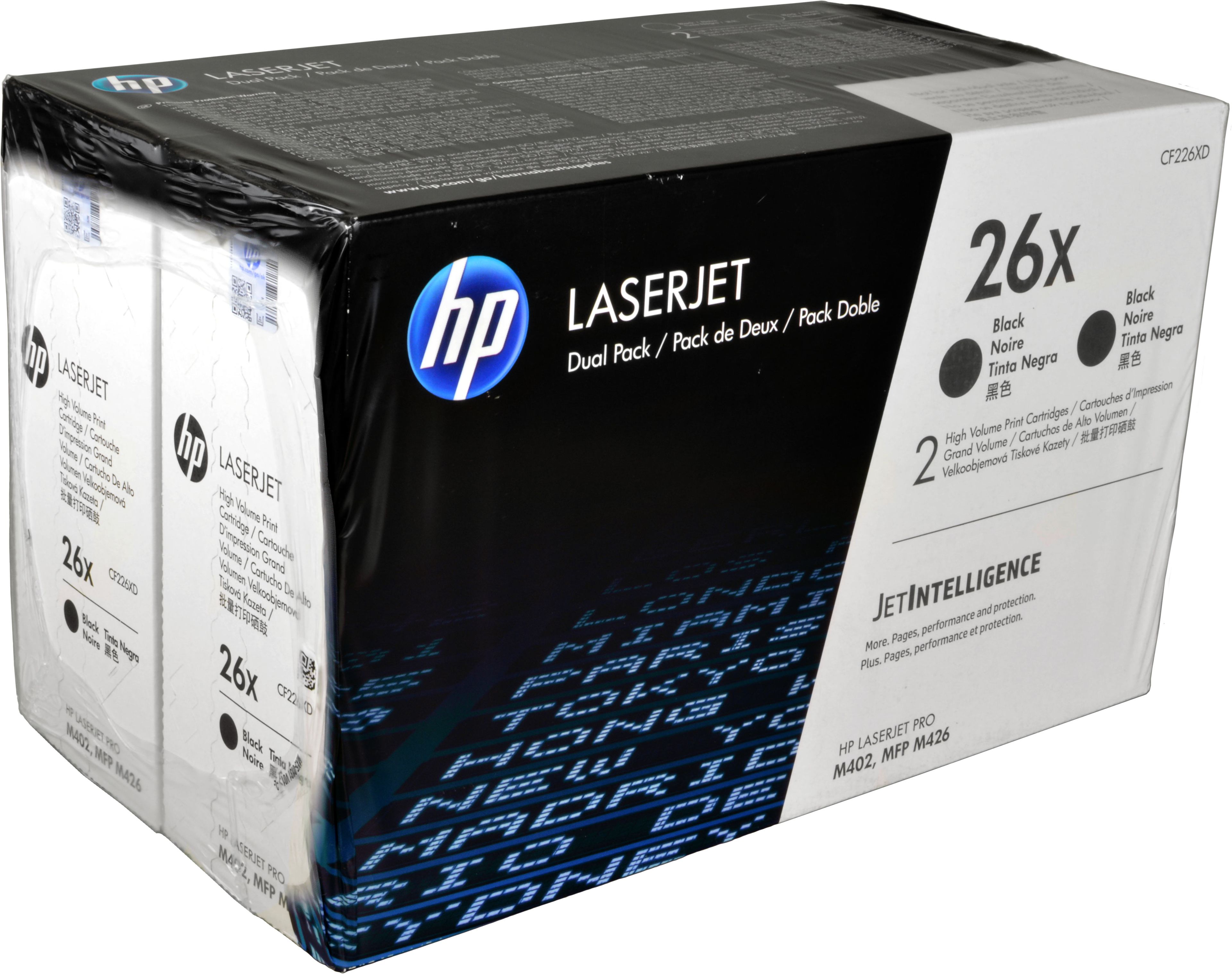 2 HP Toner CF226XD 26X Doppelpack schwarz