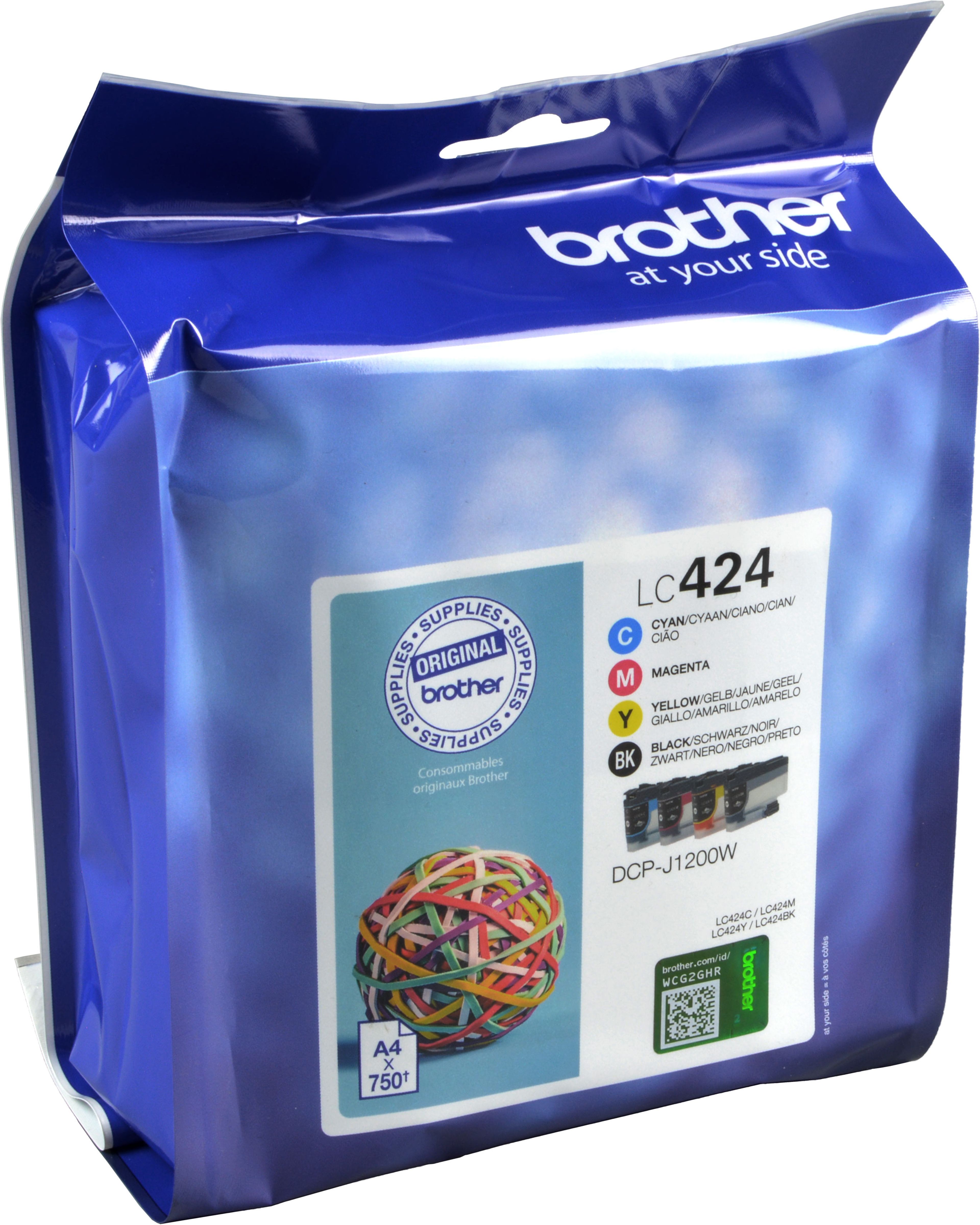 4 Brother Tinten LC-424VAL Multipack KCMY