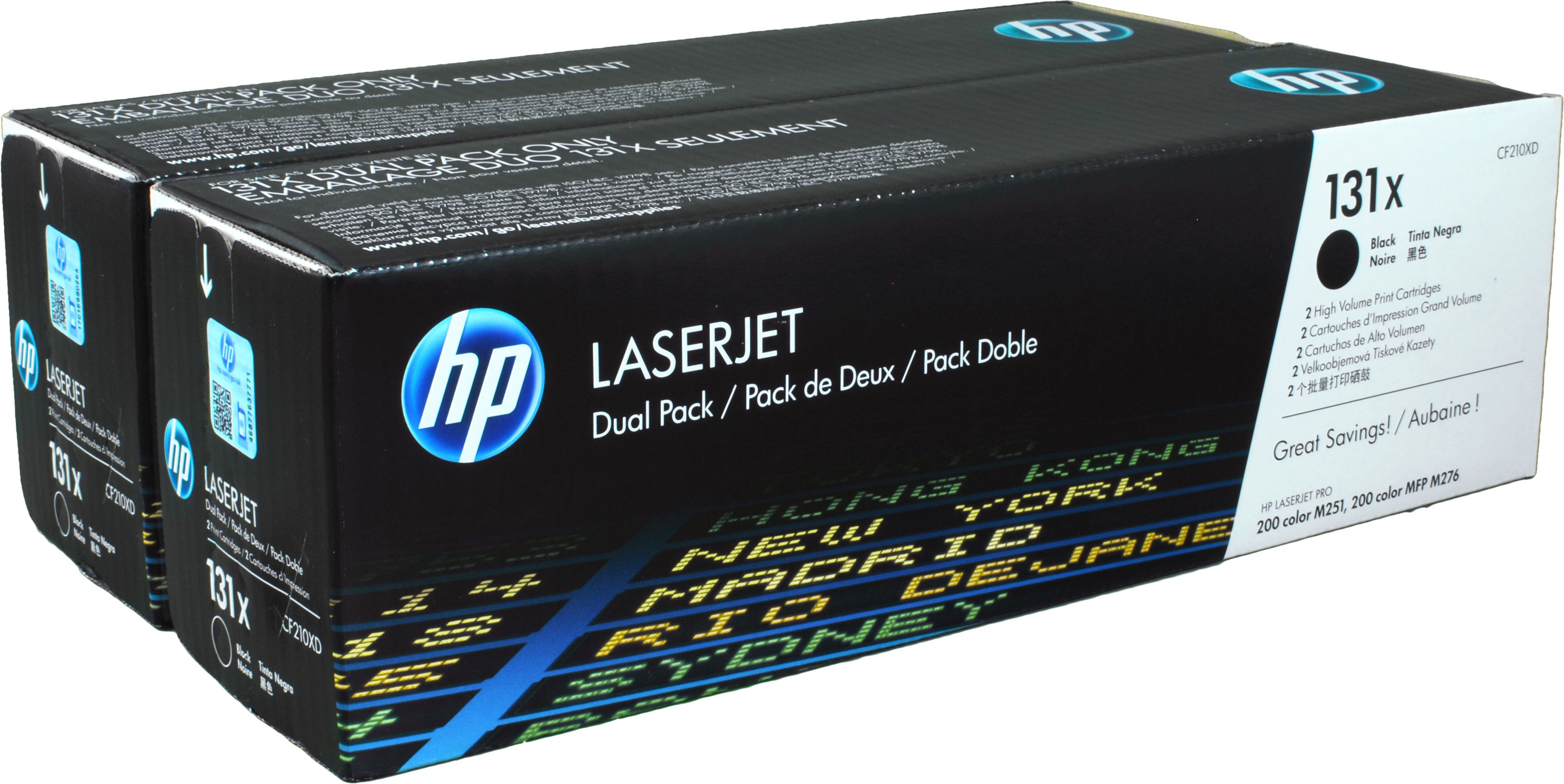 2 HP Toner CF210XD 131X Doppelpack schwarz