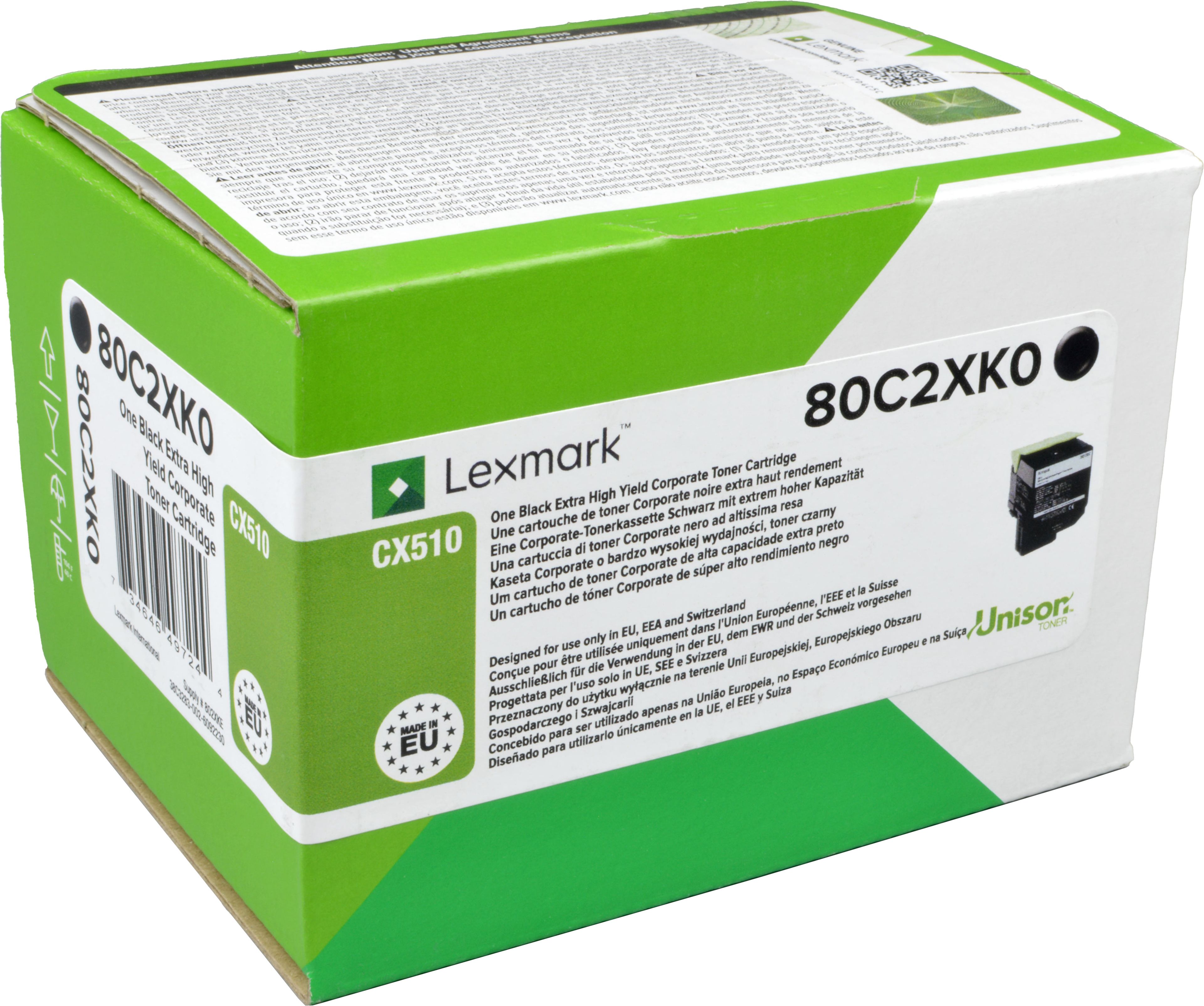 Lexmark Toner 80C2XK0 802XK schwarz