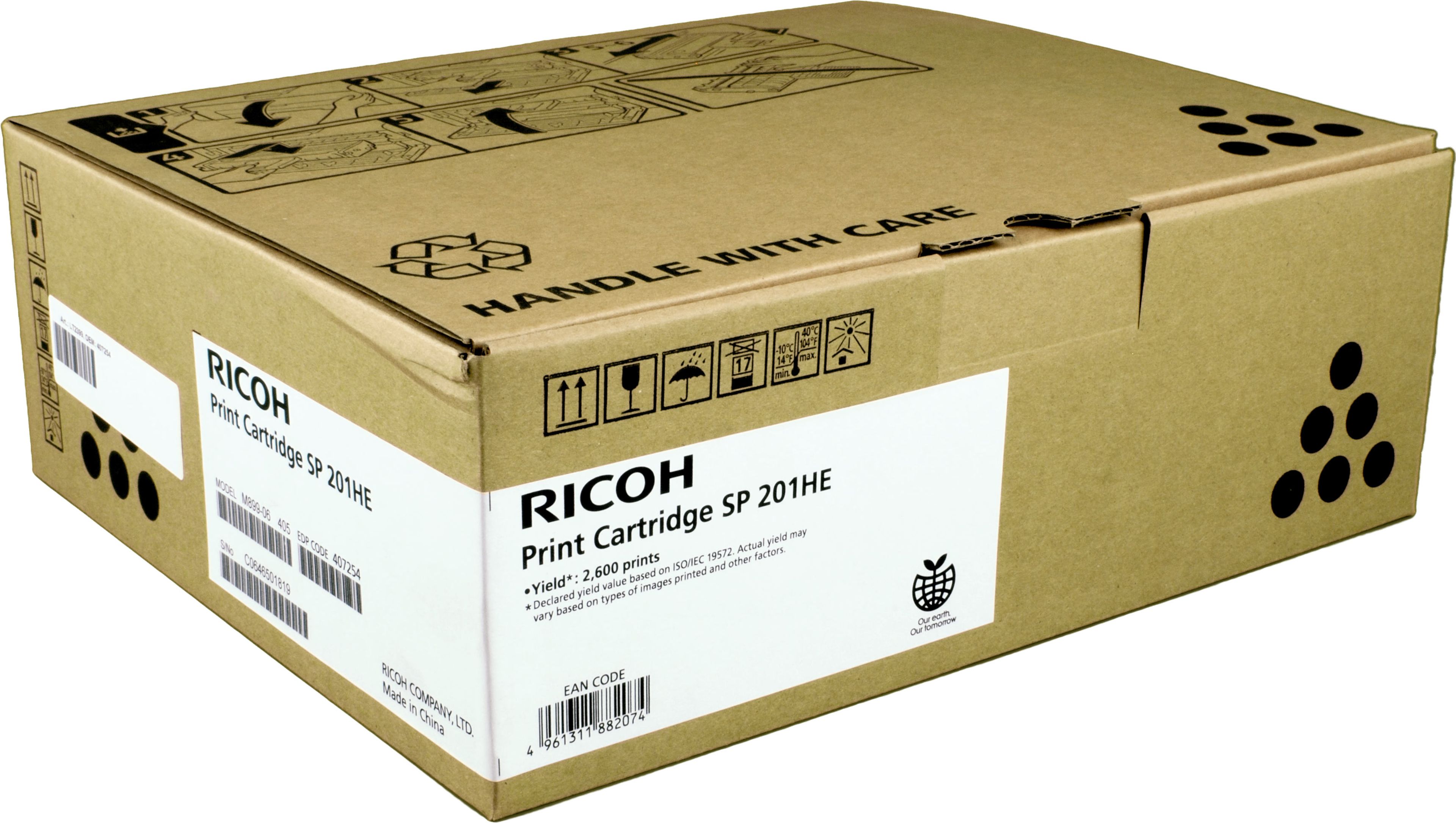 Ricoh Toner 407254  SP201HE  schwarz OEM