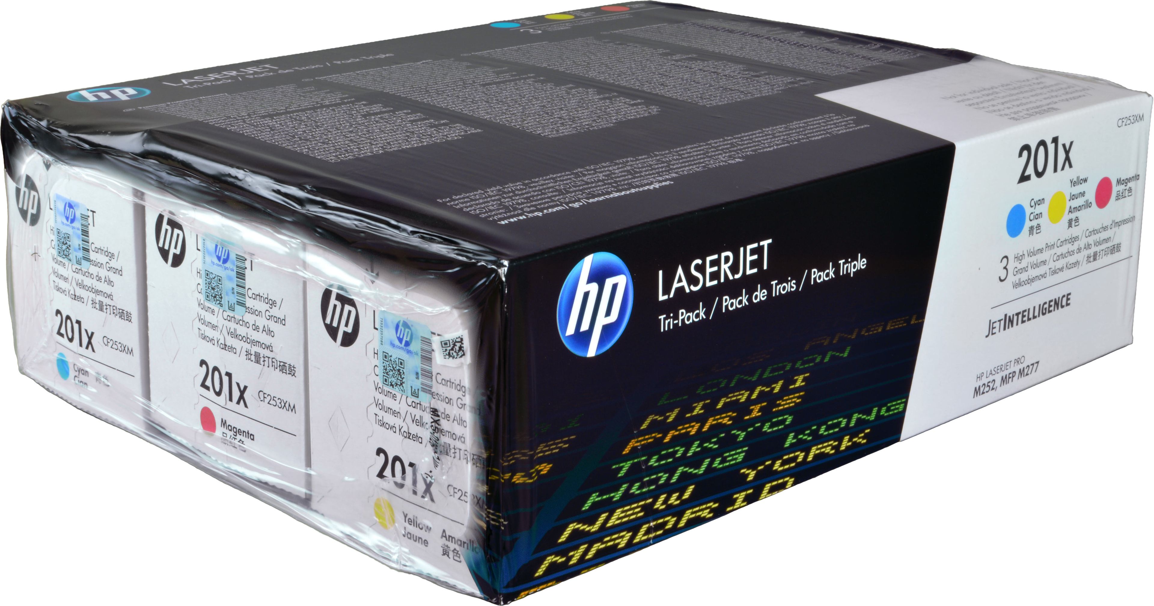 3 HP Toner CF253XM 201X Multipack CMY