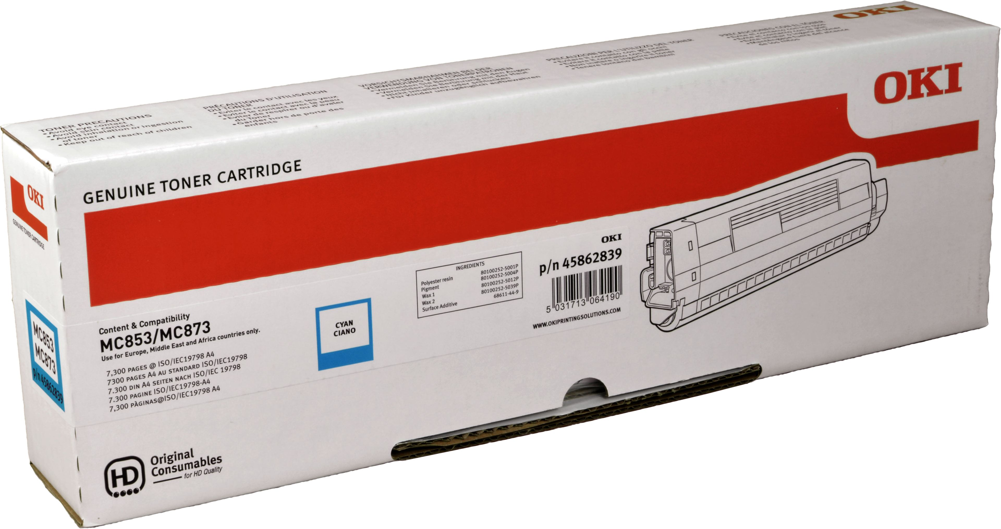 Oki Toner 45862839 cyan