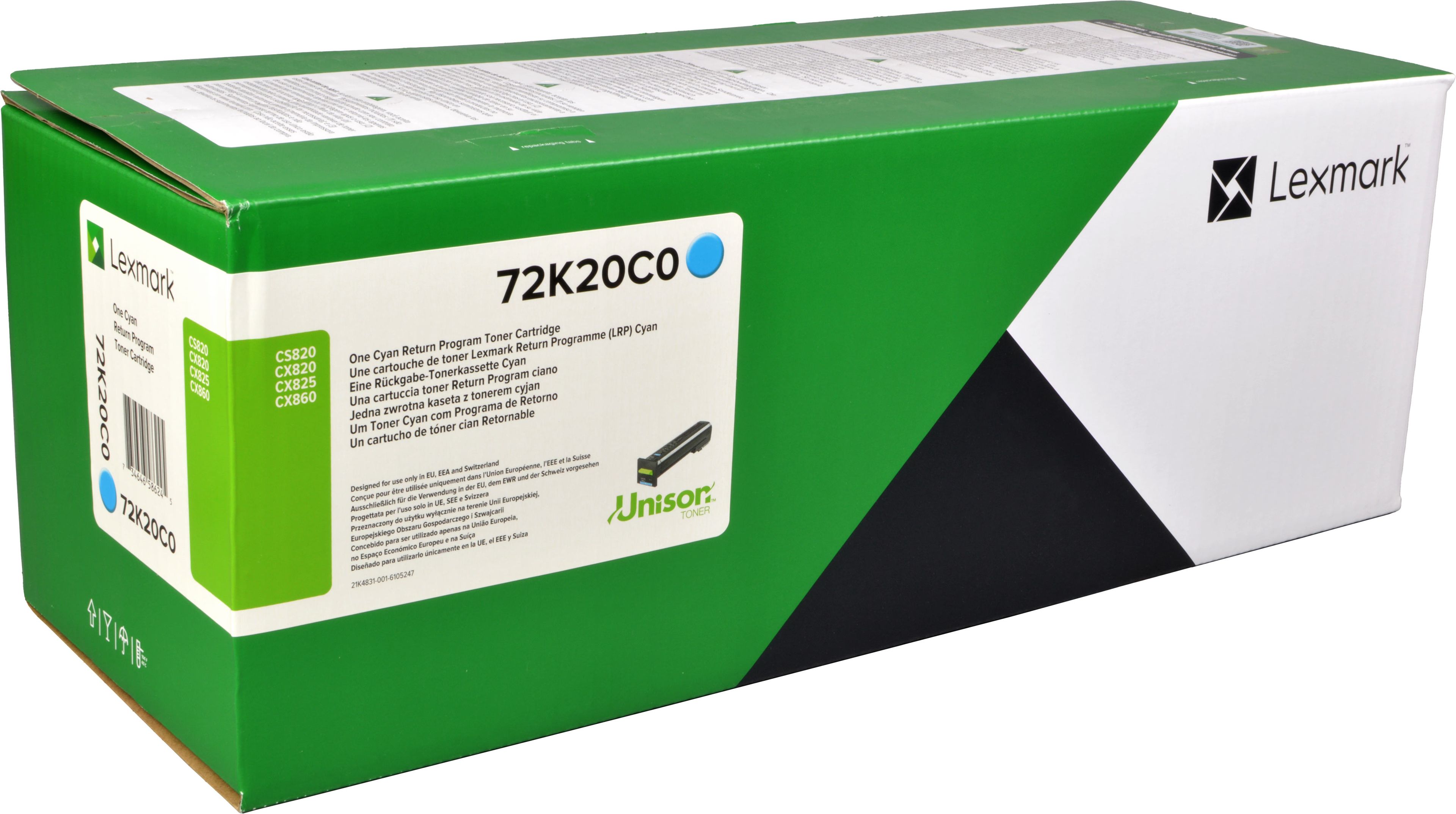 Lexmark Toner 72K20C0 cyan