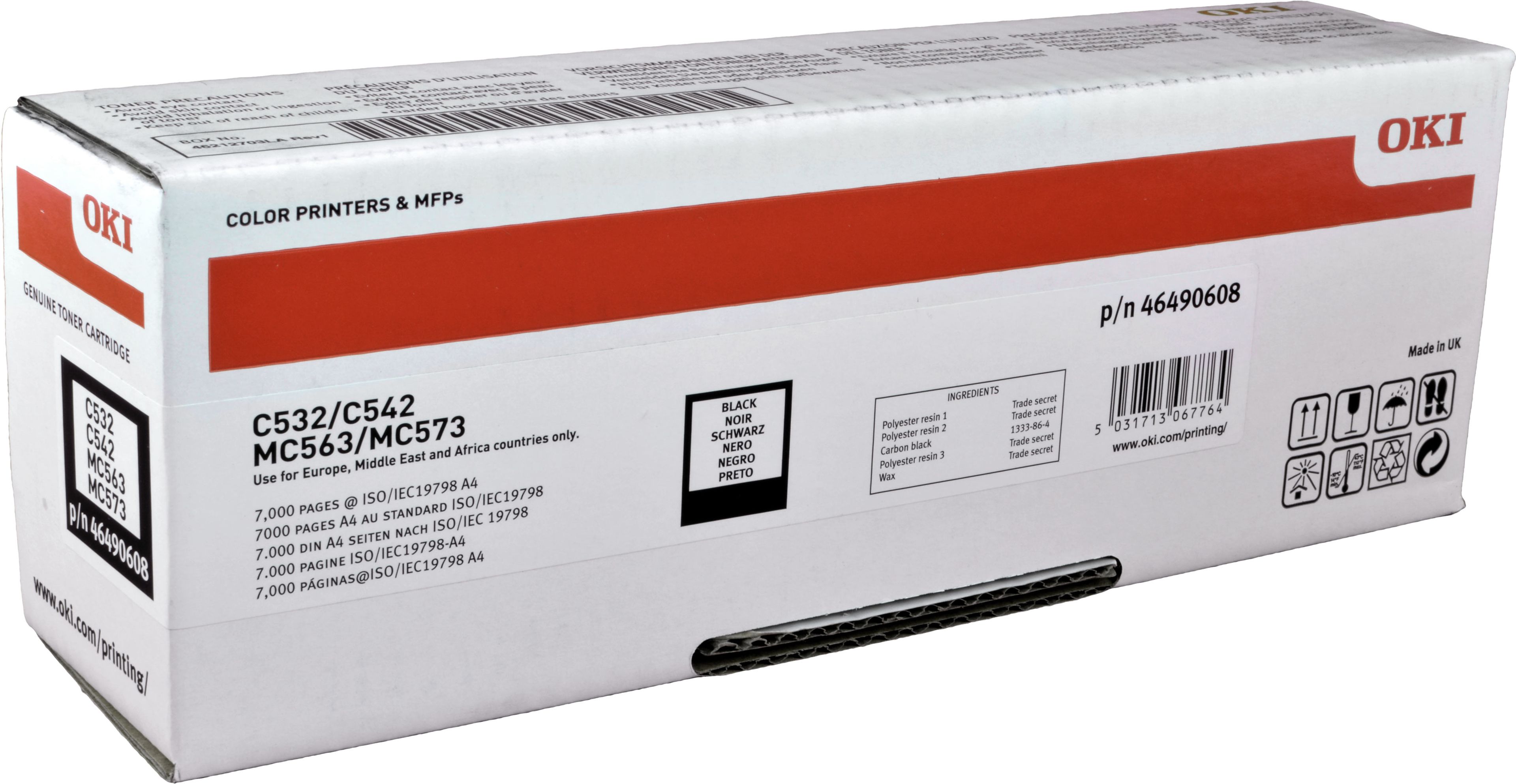 Oki Toner 46490608 schwarz