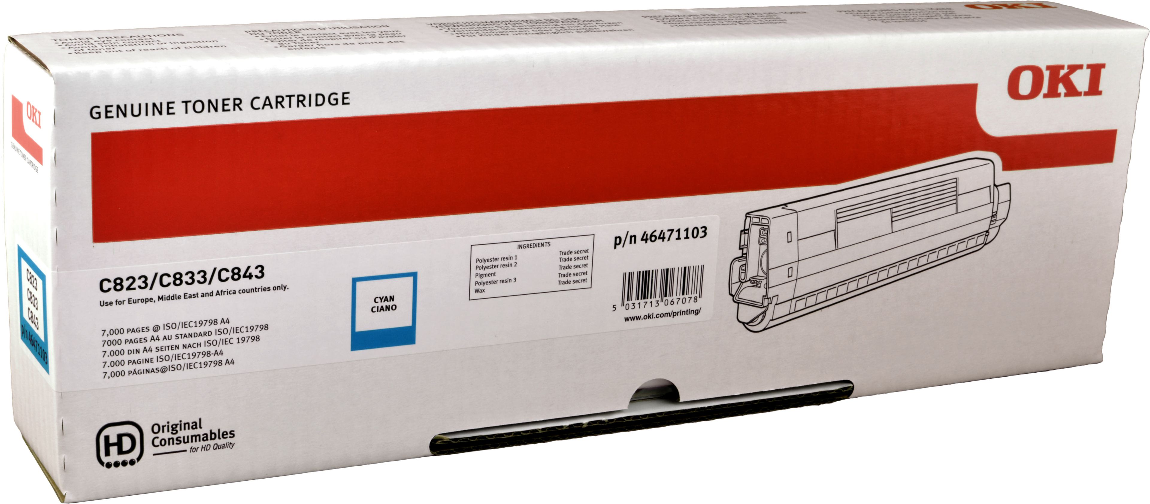 Oki Toner 46471103 cyan