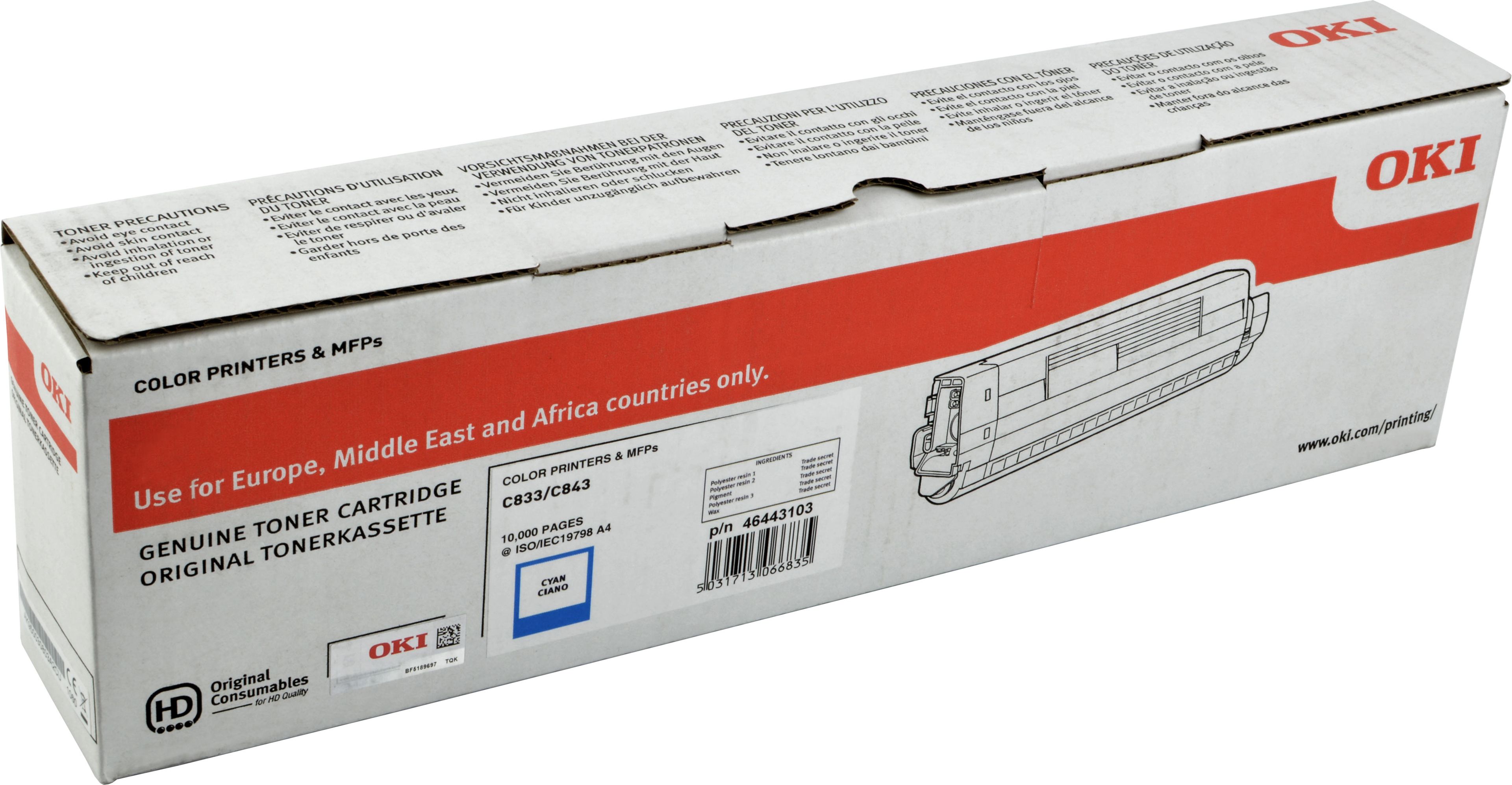 Oki Toner 46443103 cyan