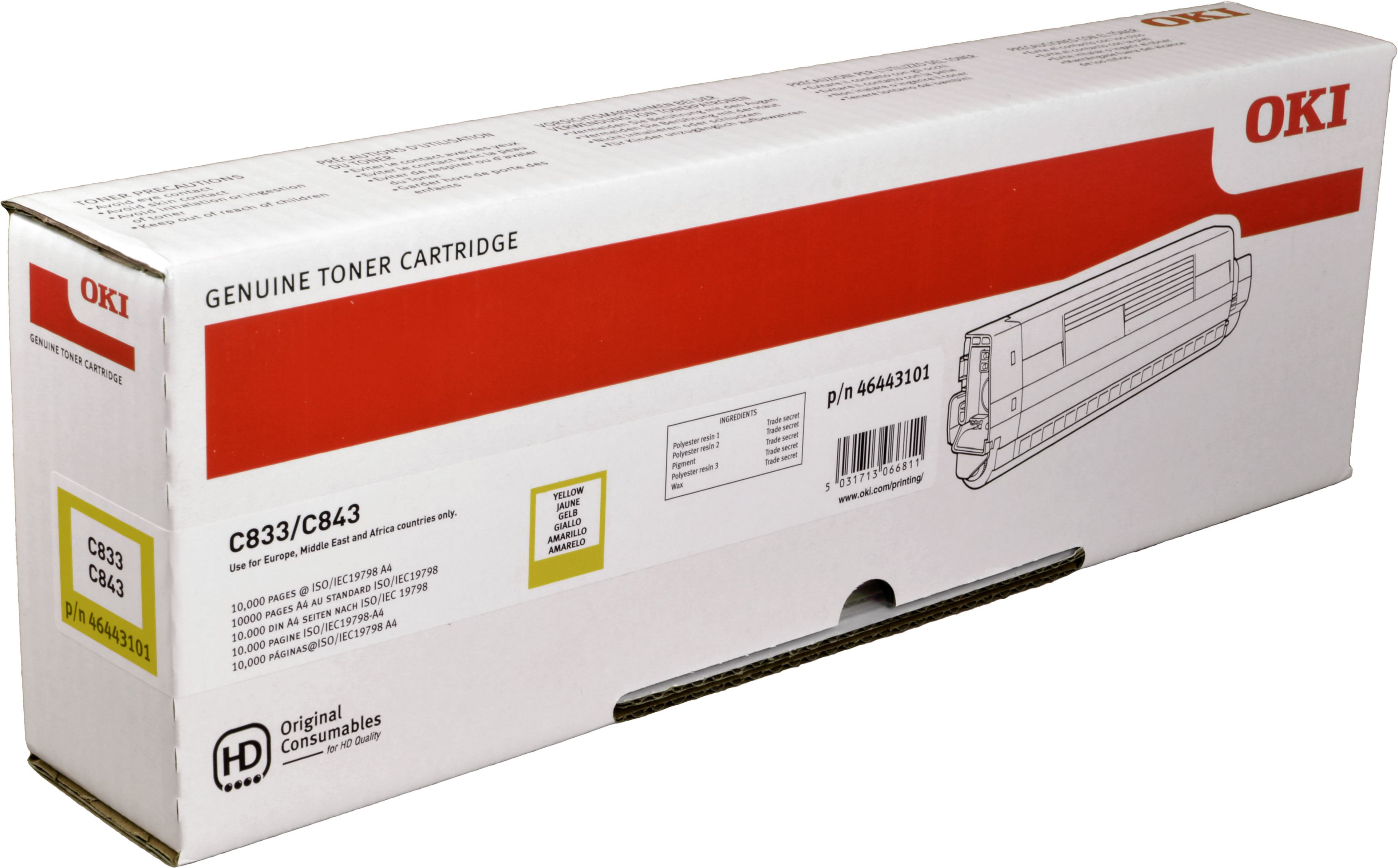 Oki Toner 46443101 yellow