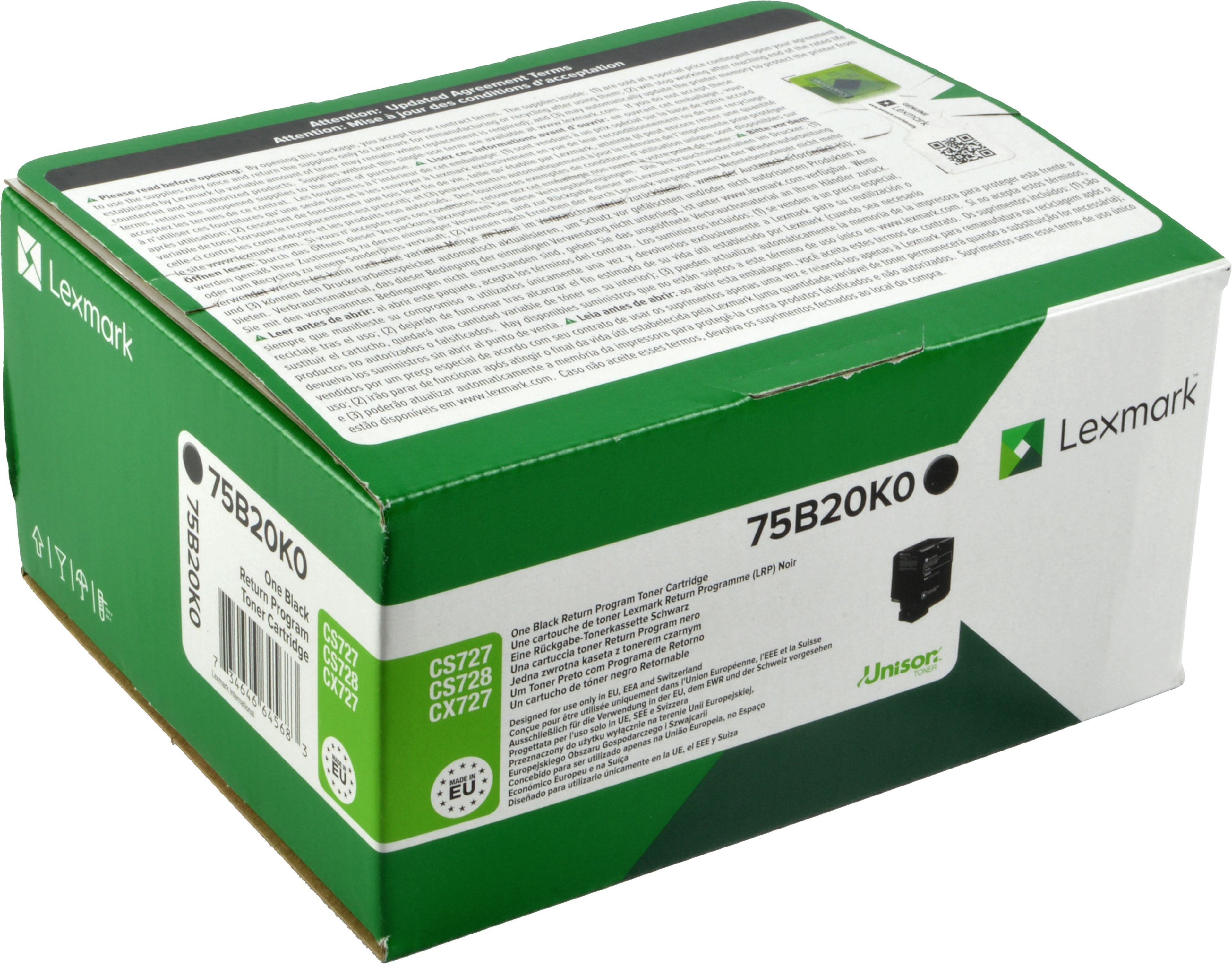 Lexmark Toner 75B20K0 schwarz