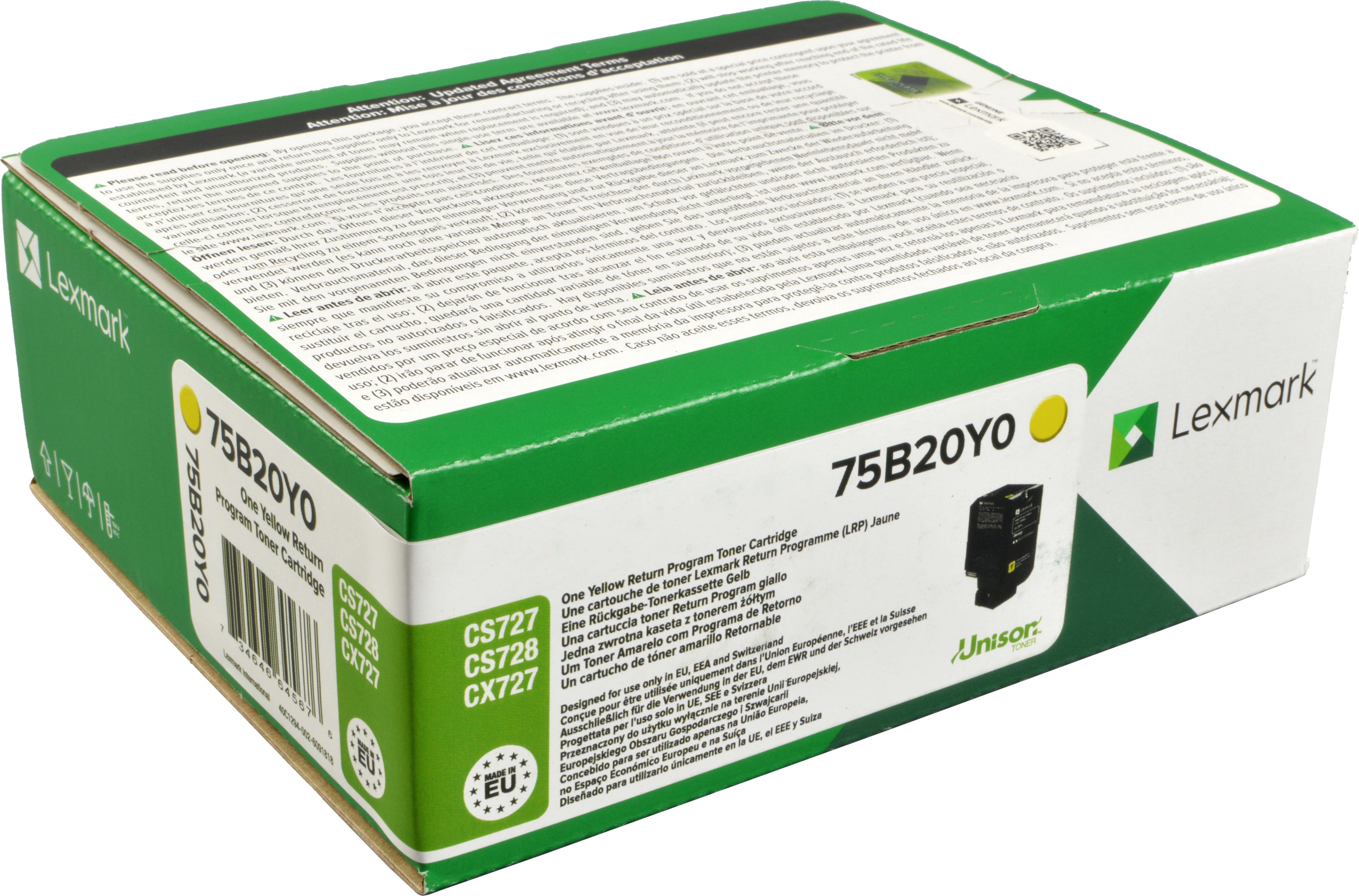 Lexmark Toner 75B20Y0 yellow