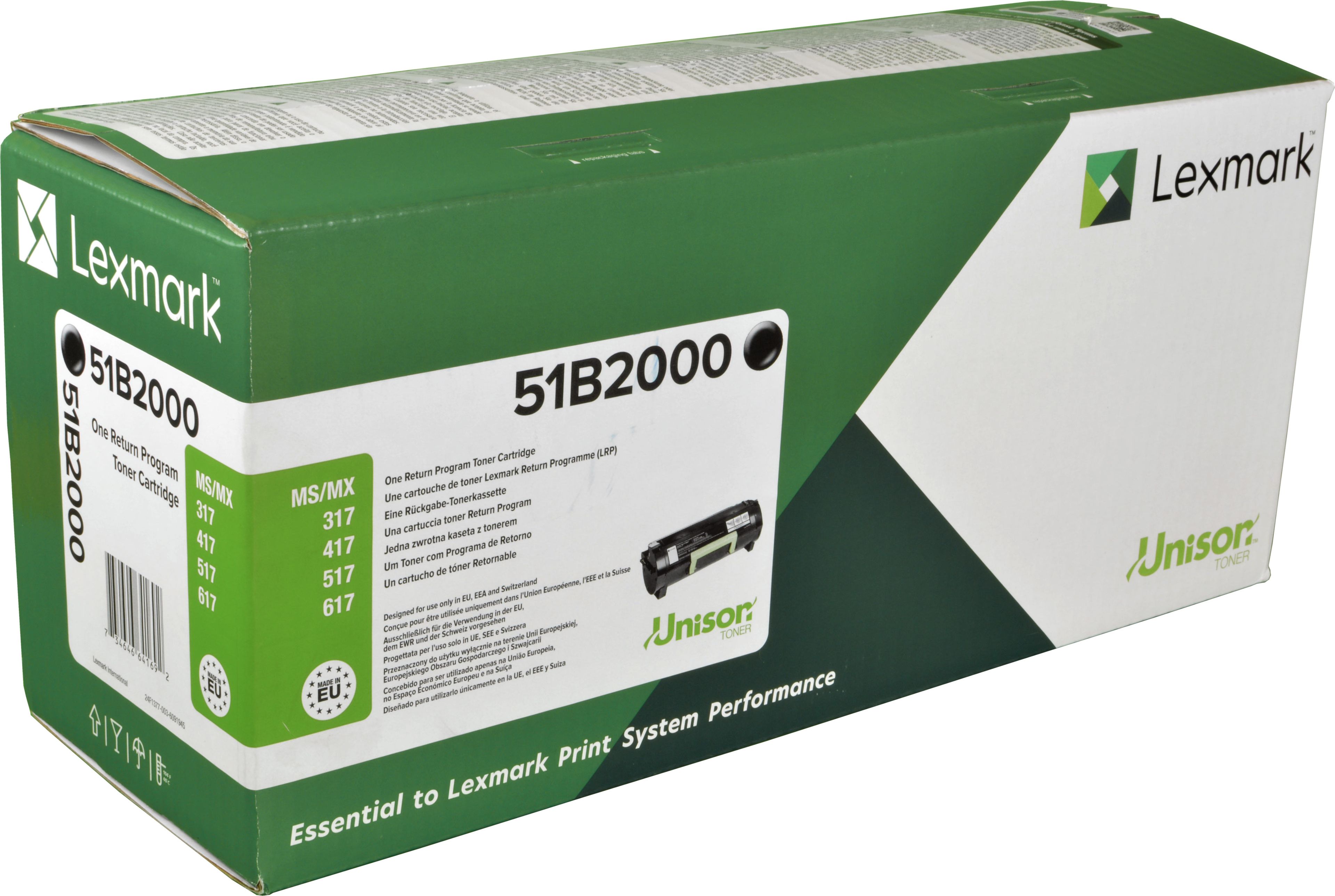 Lexmark Toner 51B2000 schwarz