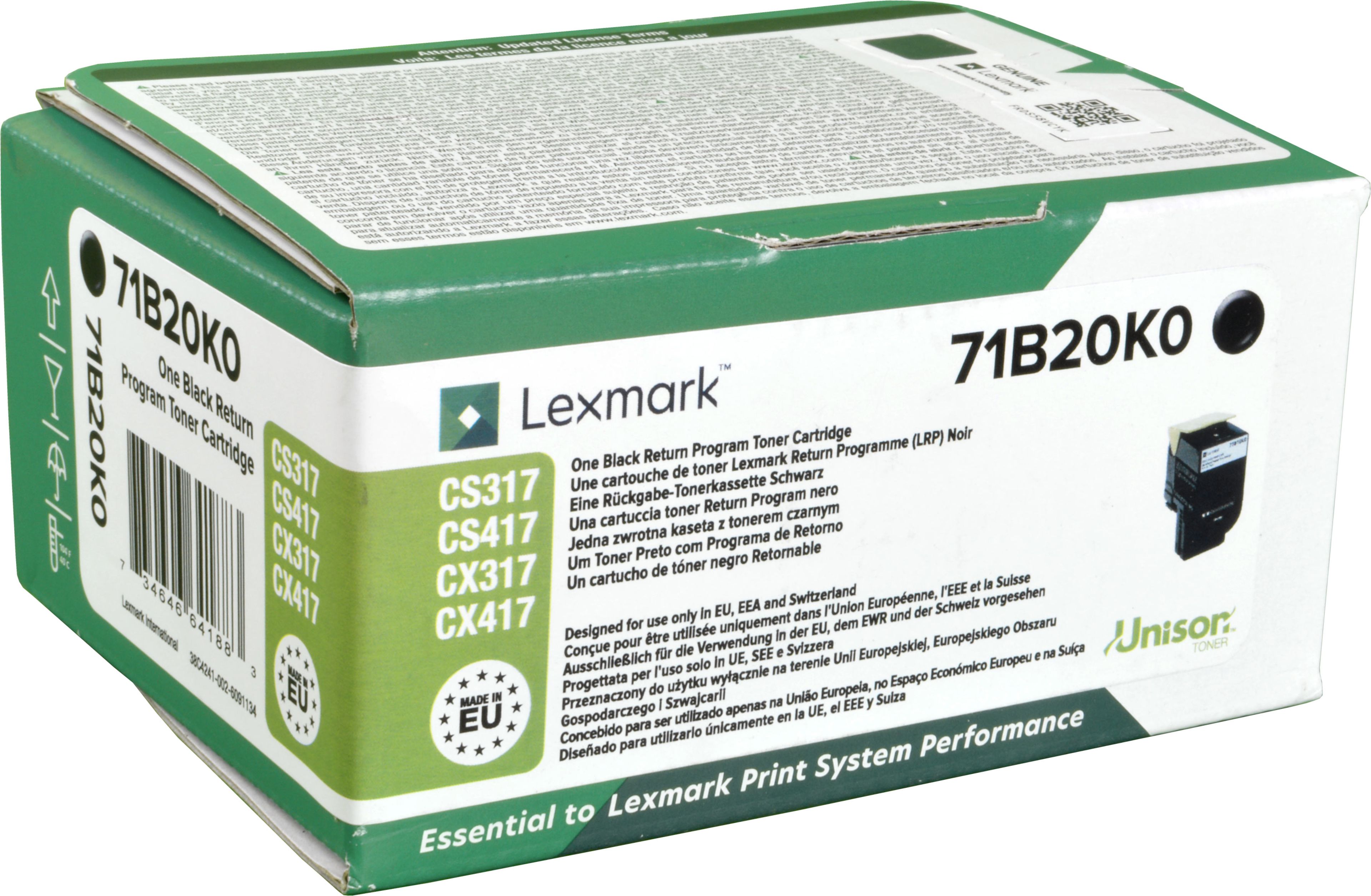 Lexmark Toner 71B20K0 schwarz