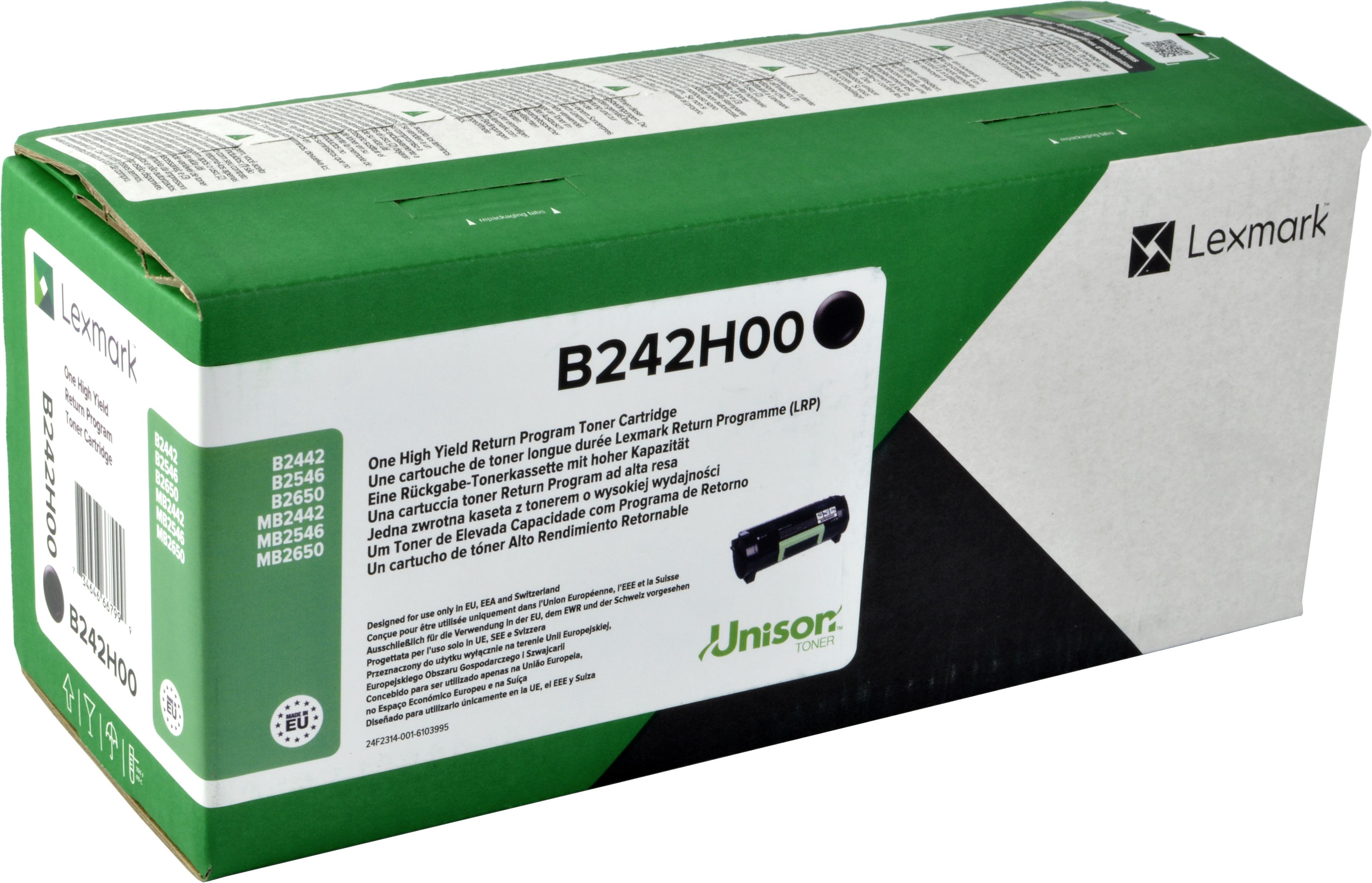 Lexmark Toner B242H00 schwarz