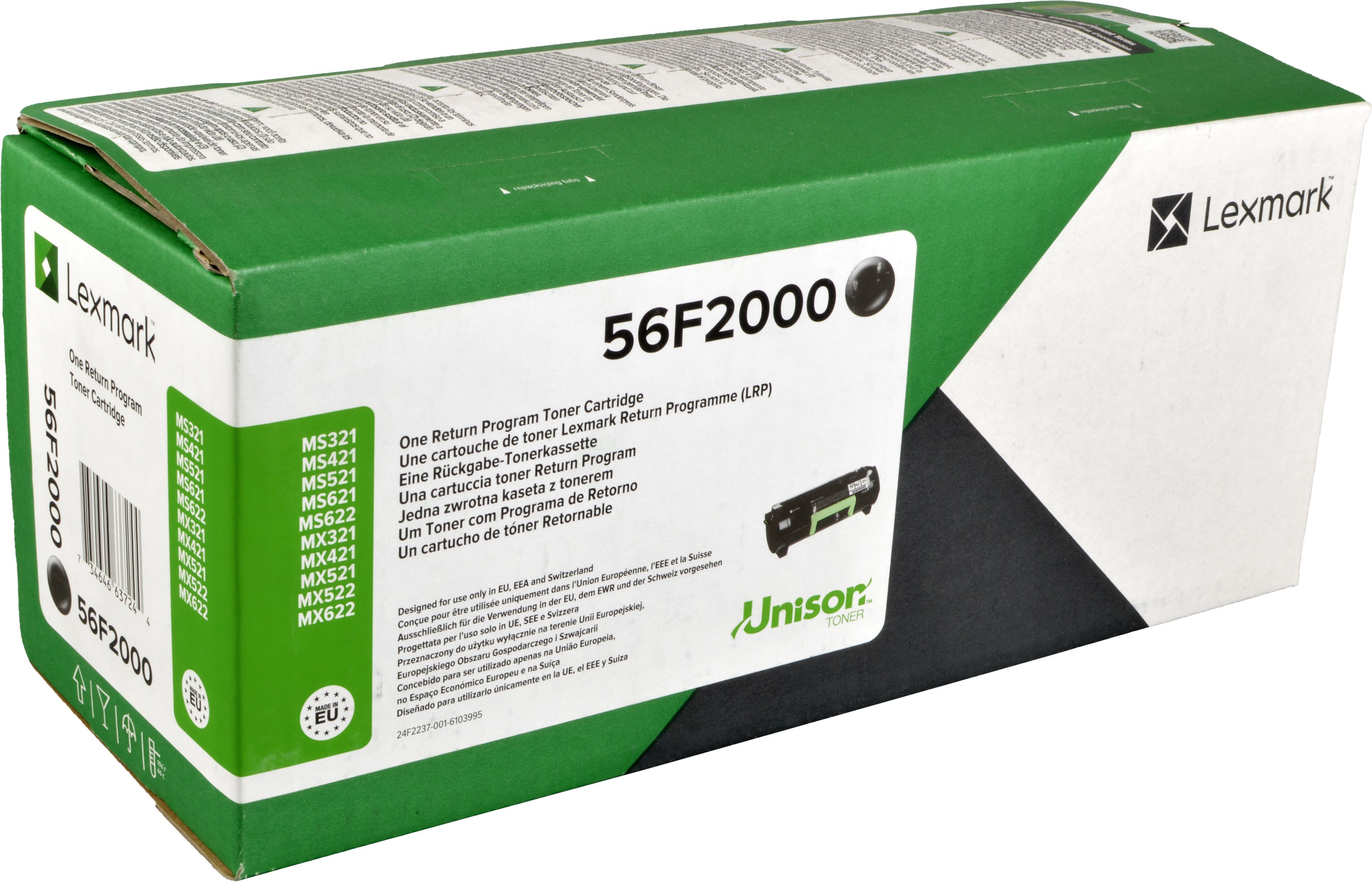 Lexmark Toner 56F2000 schwarz