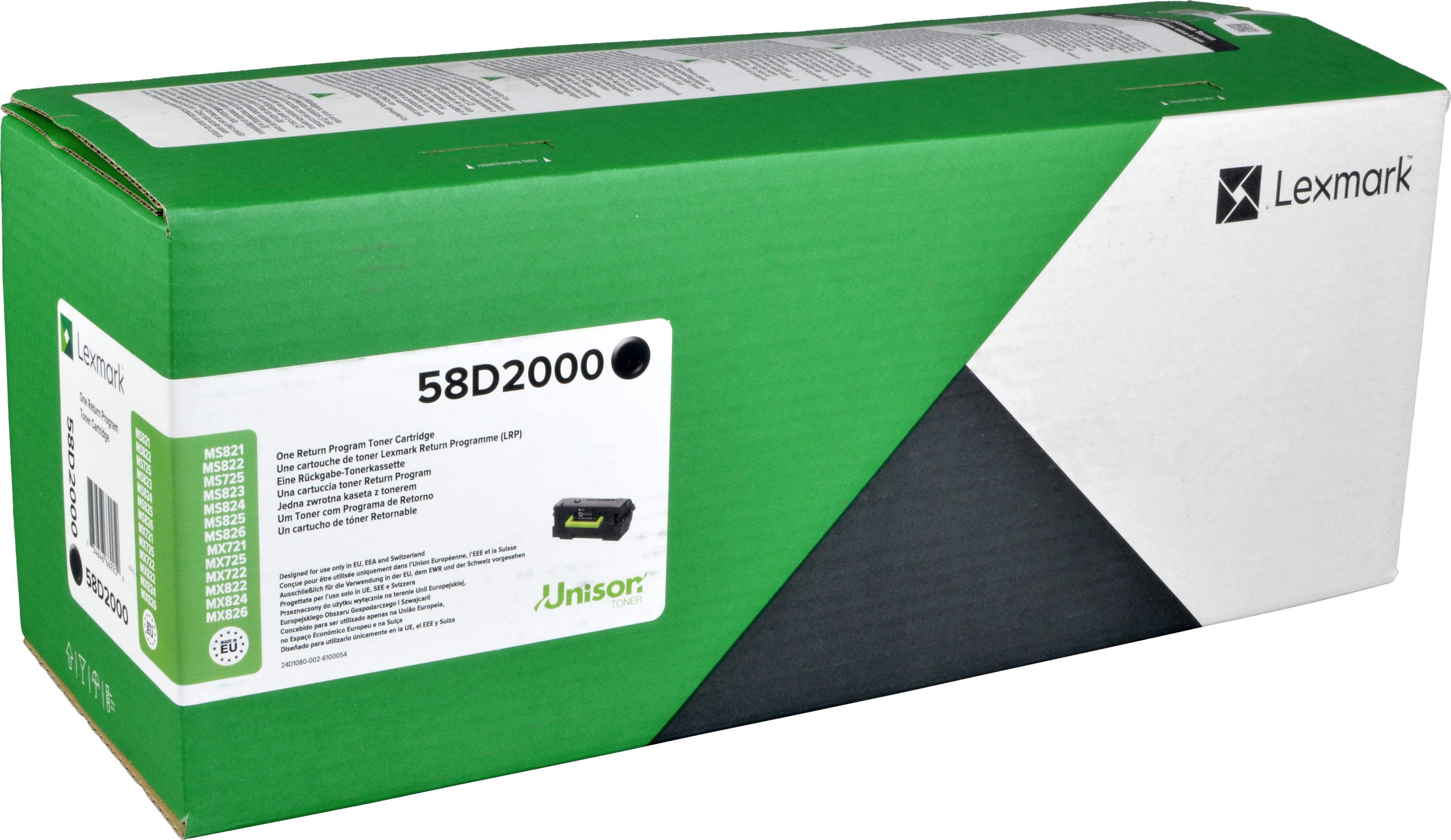 Lexmark Toner 58D2000 schwarz