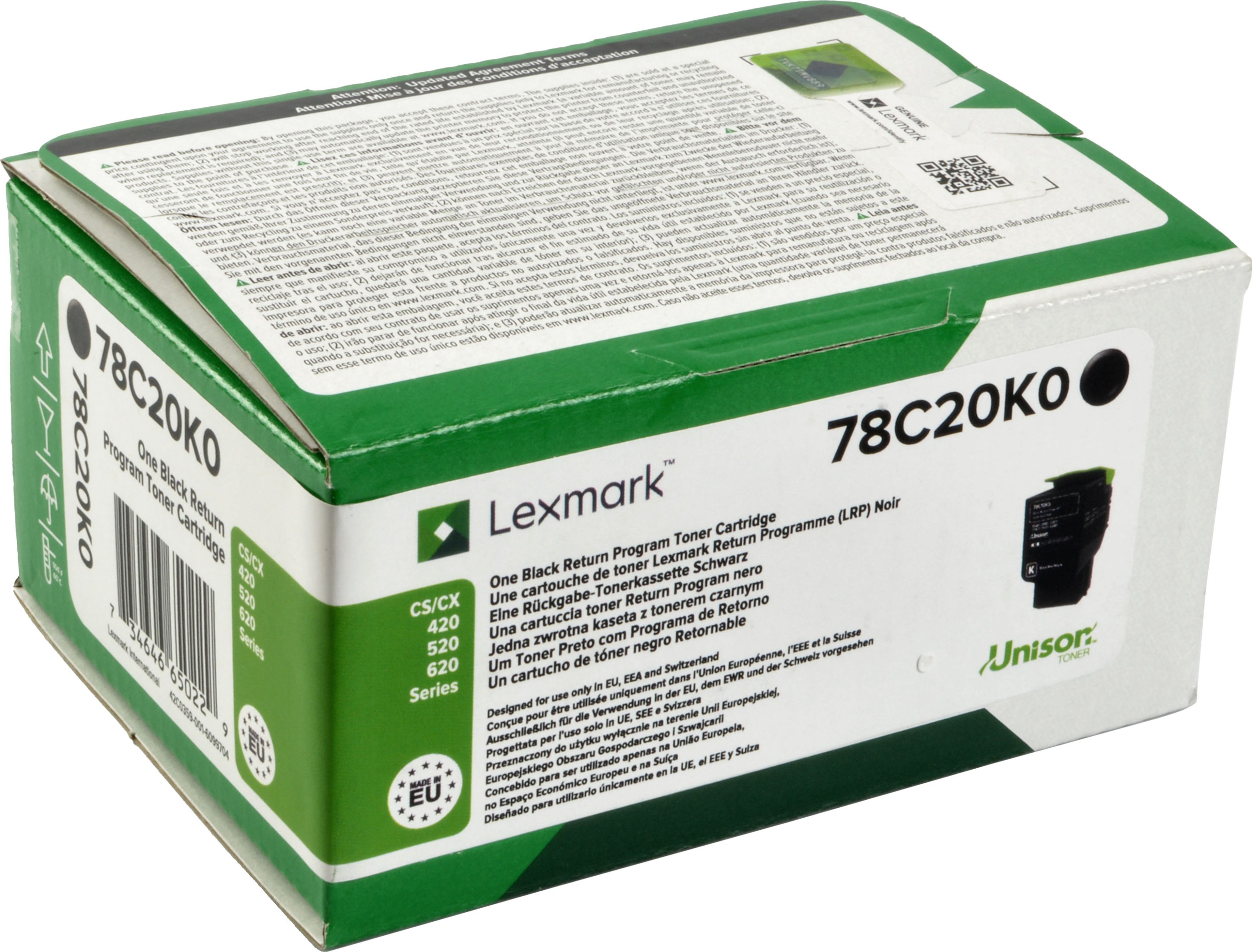 Lexmark Toner 78C20K0 schwarz