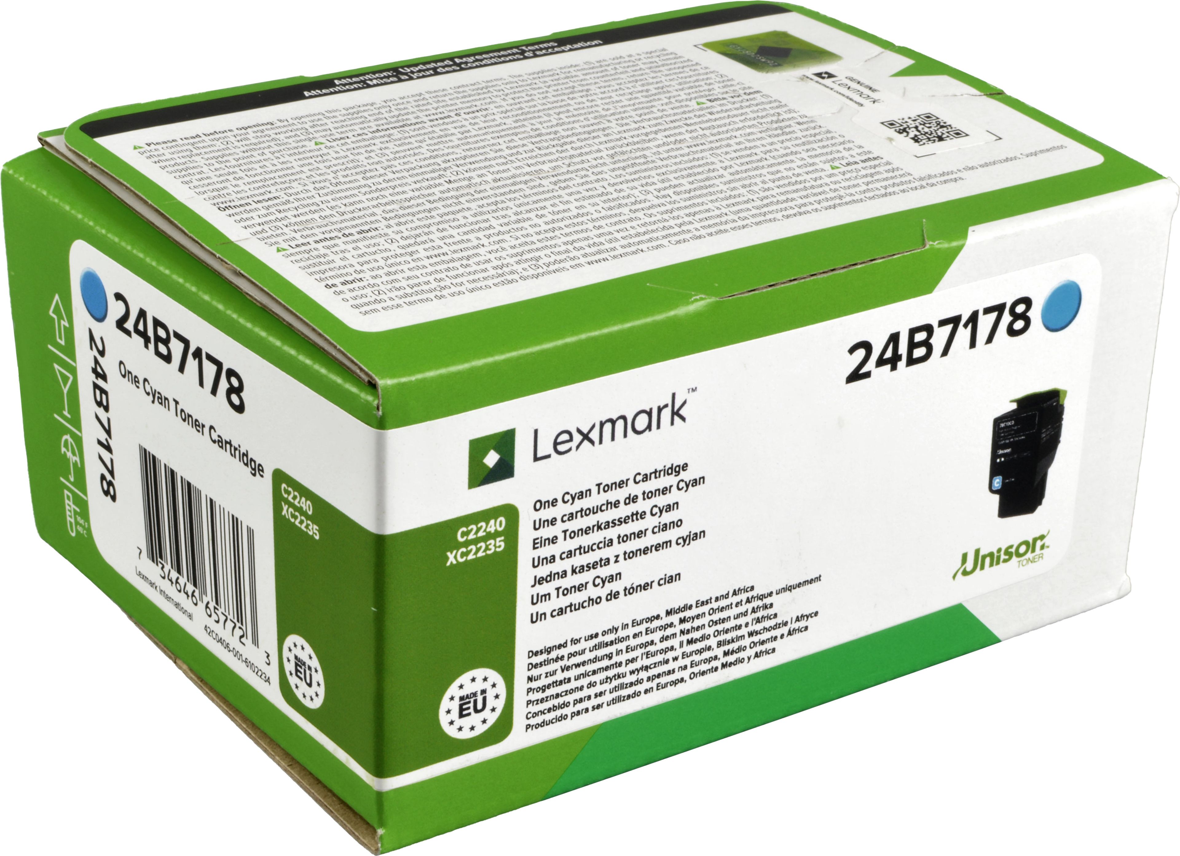 Lexmark Toner 24B7178 cyan