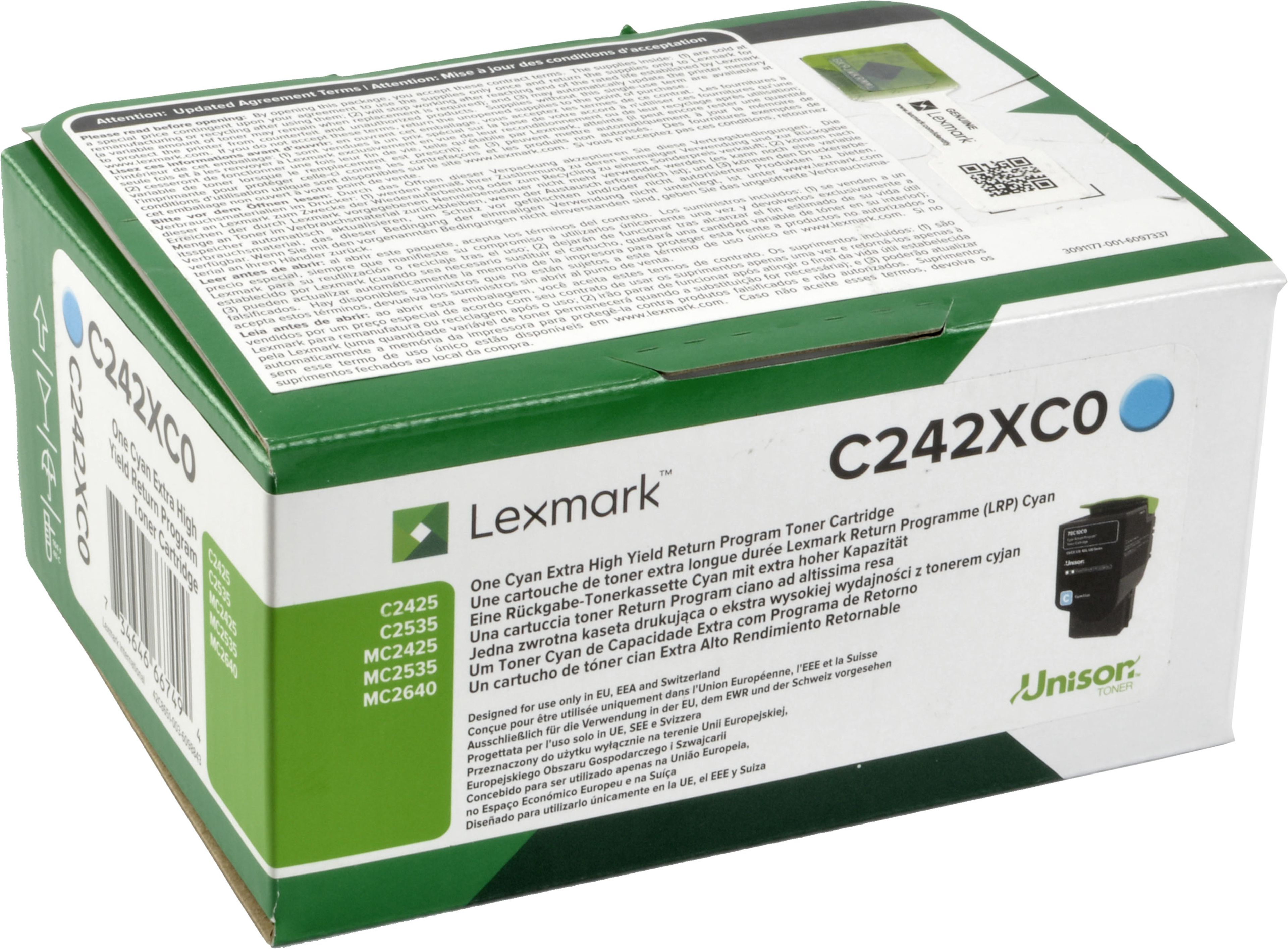 Lexmark Toner C242XC0 cyan