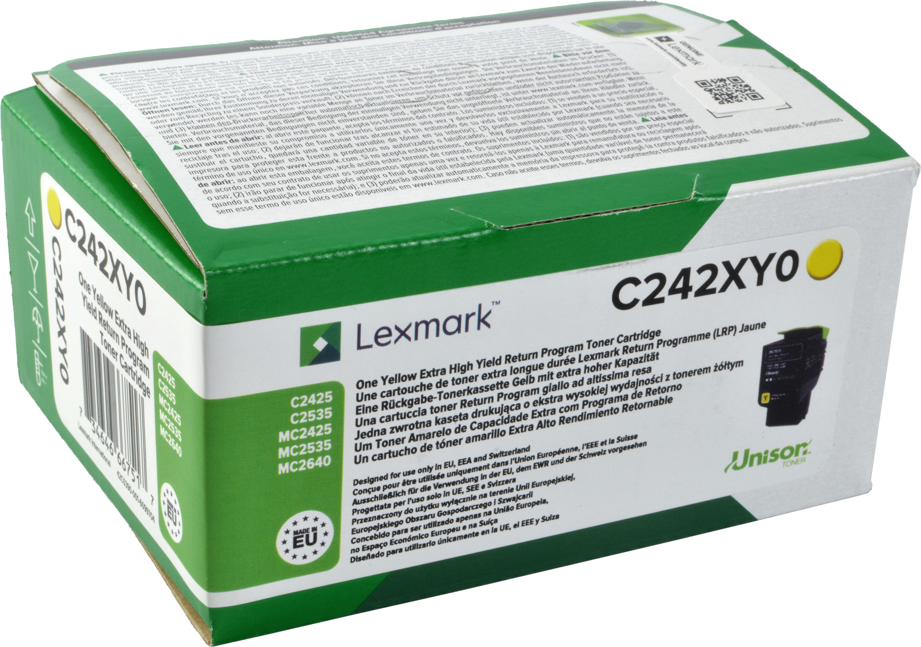 Lexmark Toner C242XY0 yellow