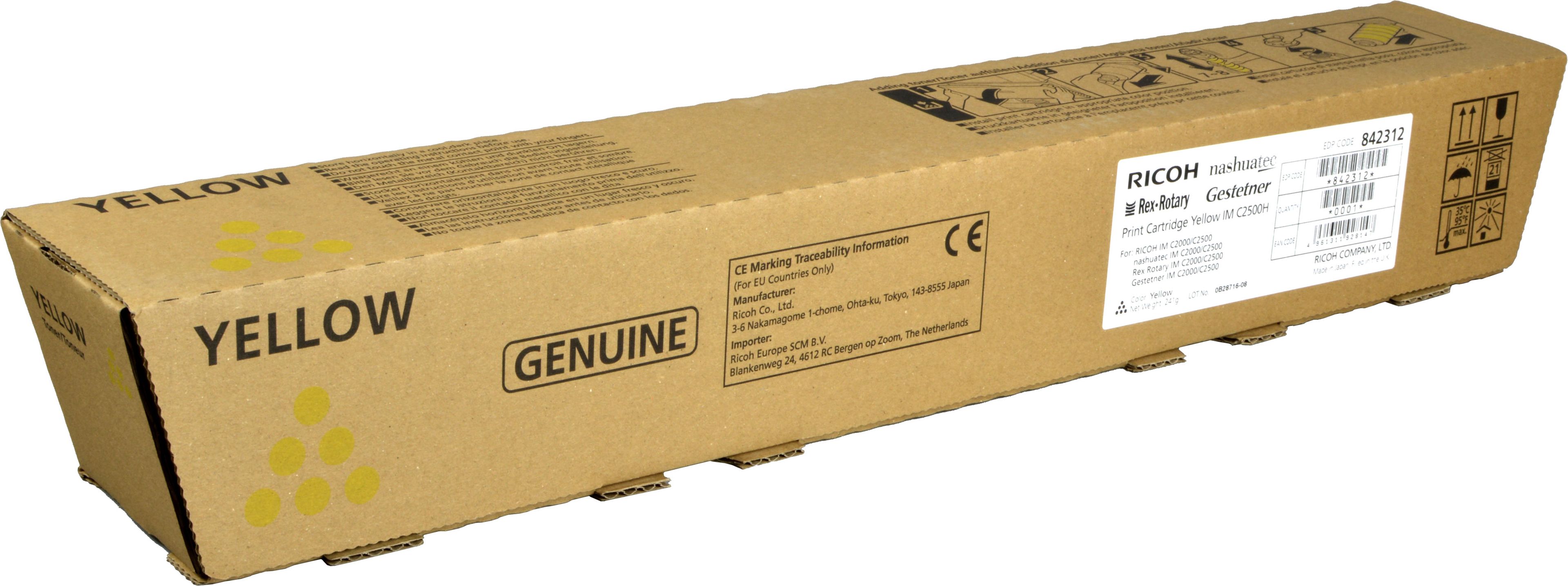 Ricoh Toner 842312 IMC2500 yellow OEM