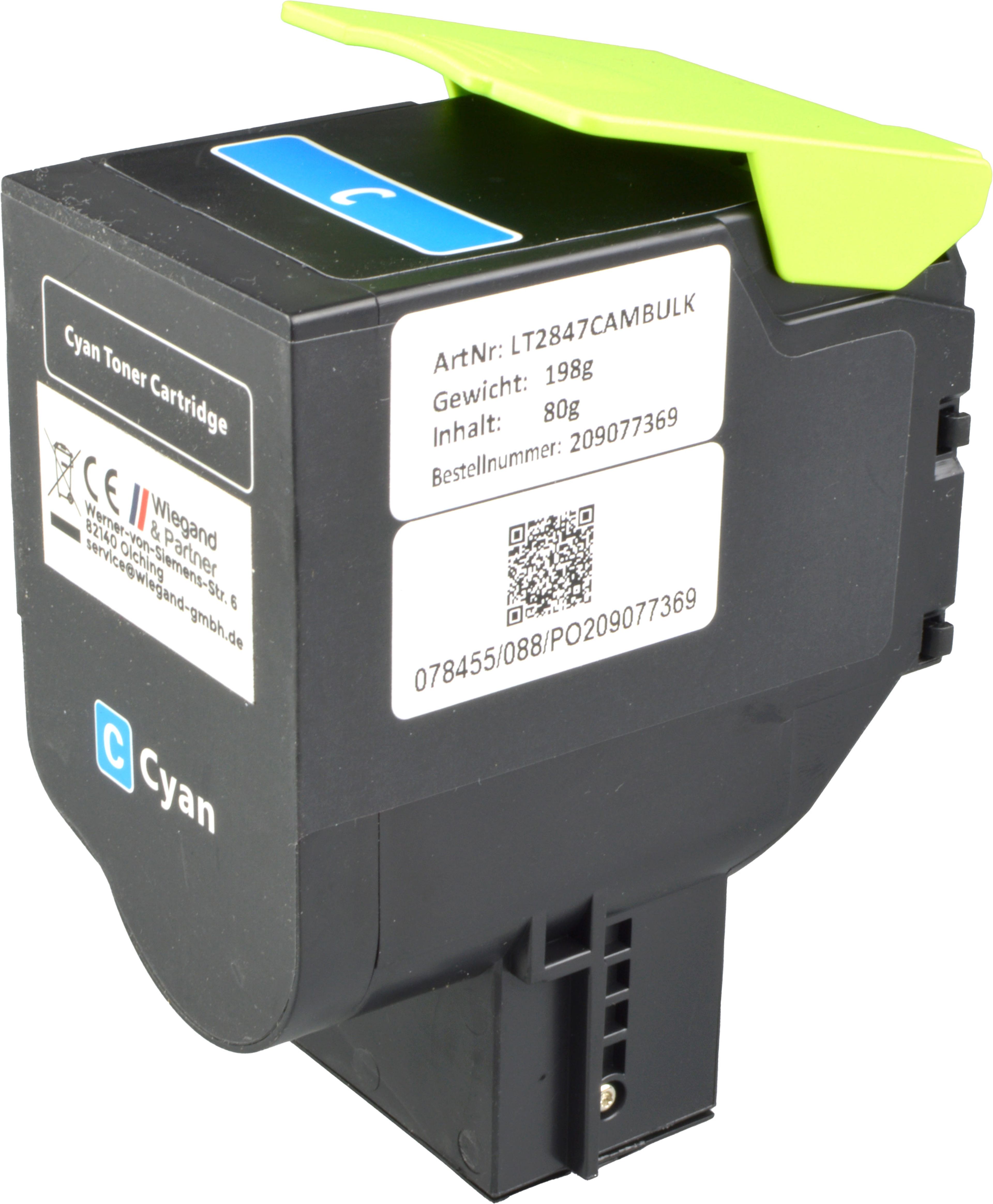 Ampertec Toner ersetzt Toshiba T-FC338EC-R cyan