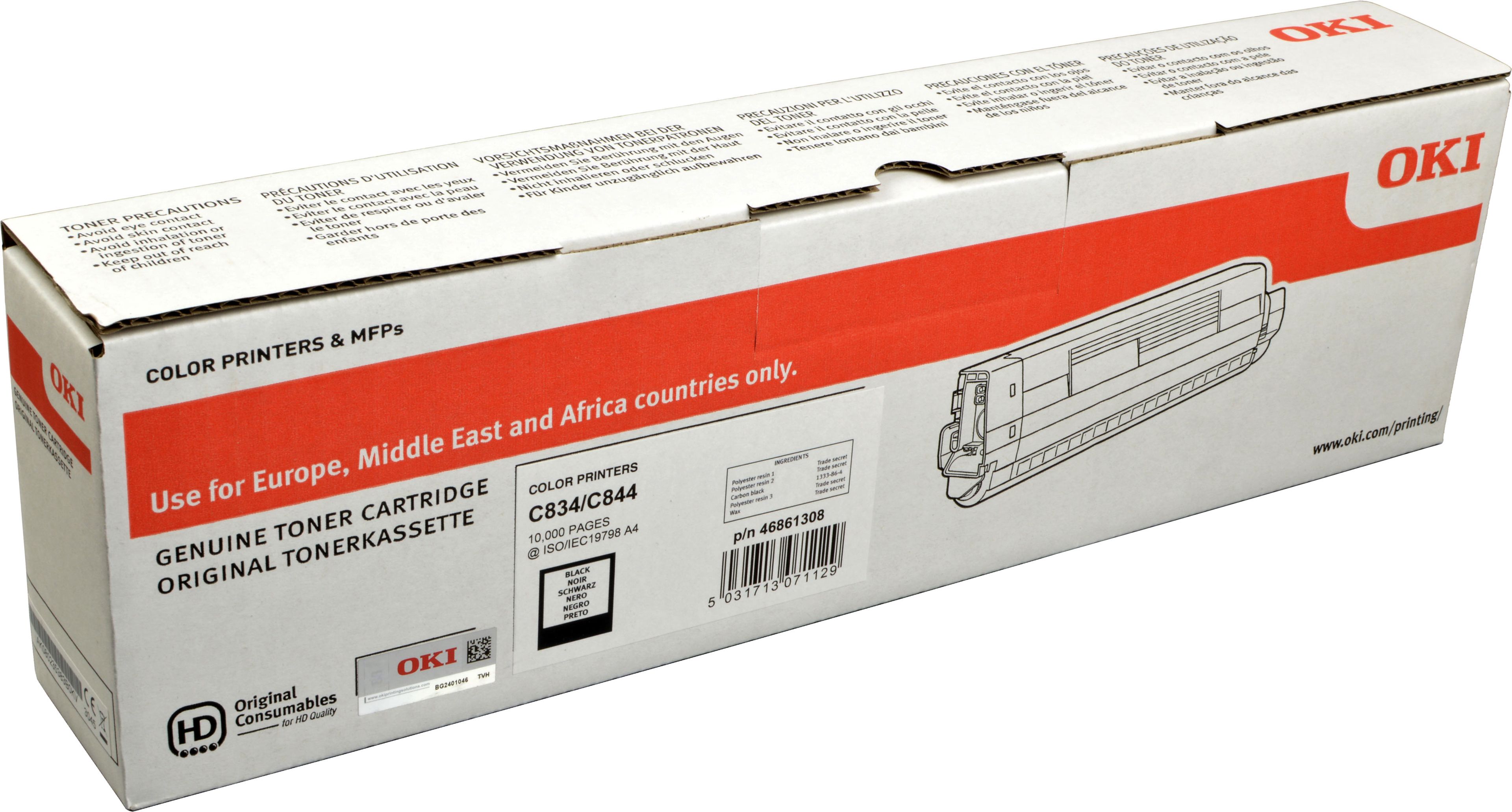 Oki Toner 46861308 schwarz