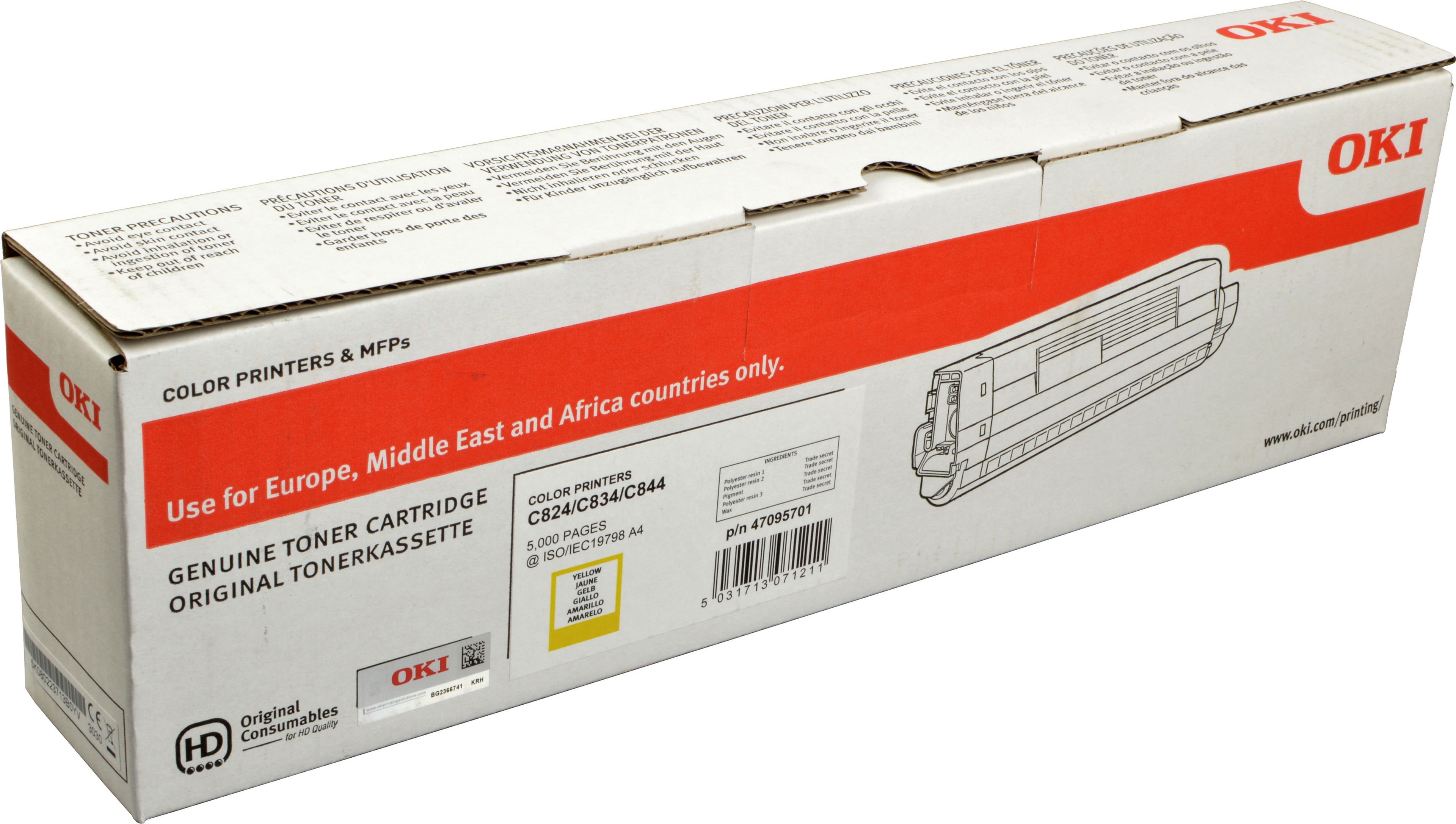 Oki Toner 47095701 yellow