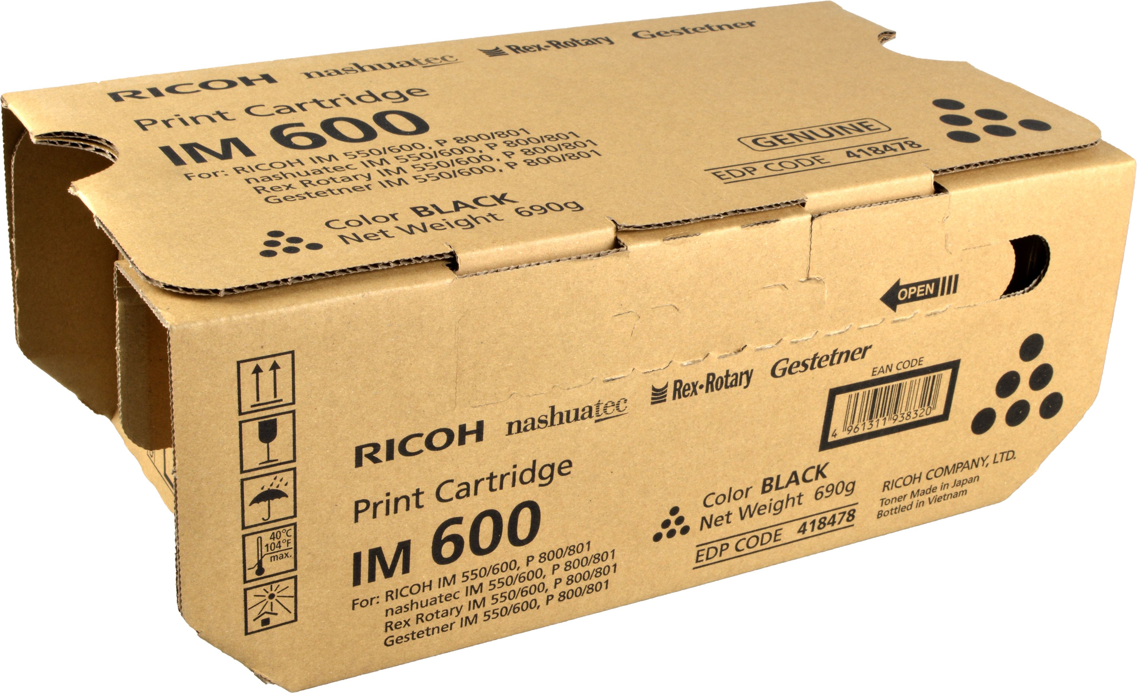Ricoh Toner 418478 IM600 schwarz OEM