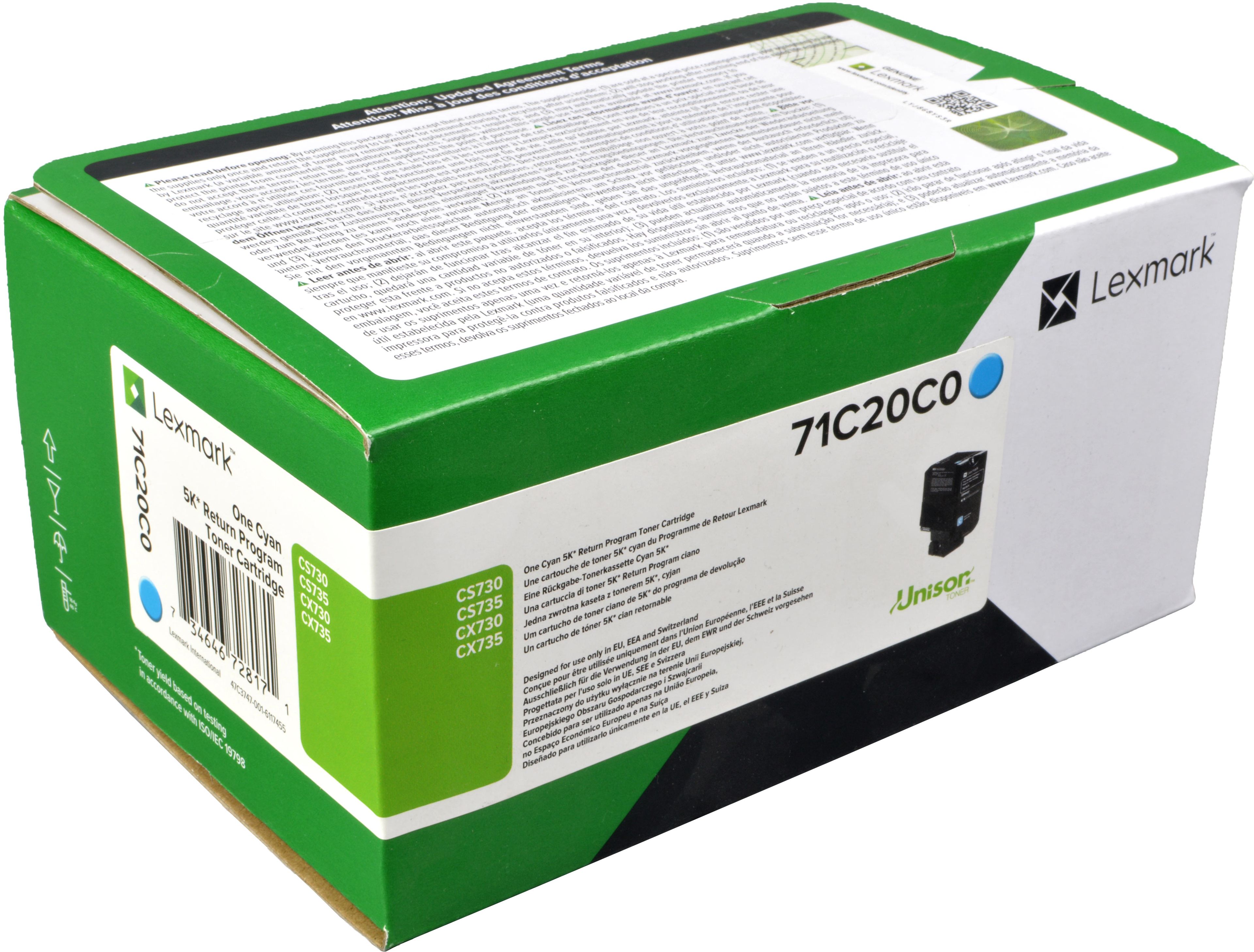 Lexmark Toner 71C20C0 cyan
