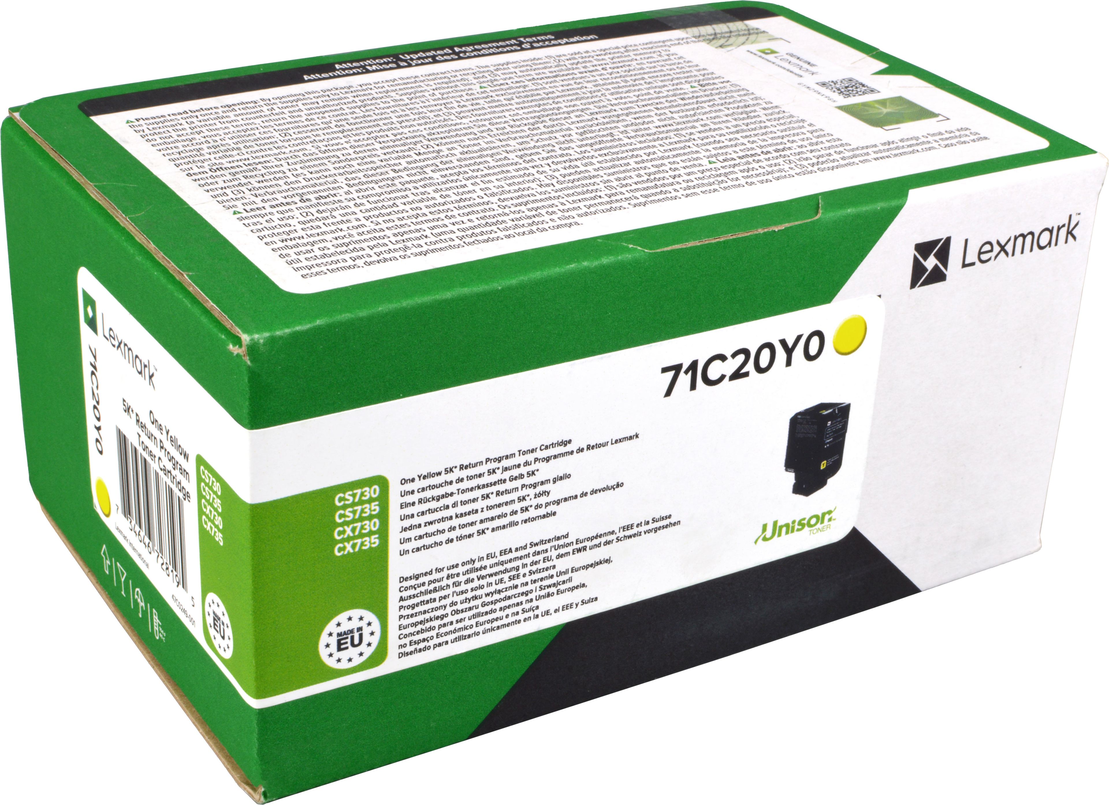 Lexmark Toner 71C20Y0 yellow