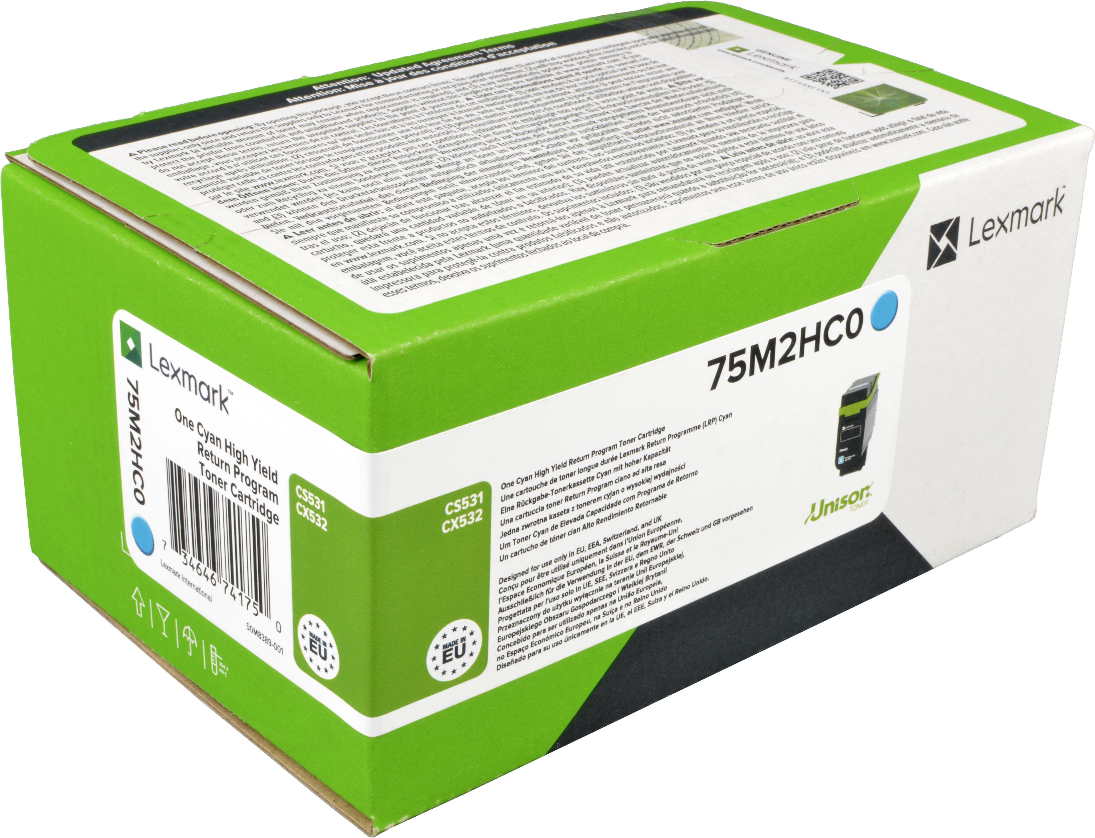Lexmark Toner 75M2HC0 cyan