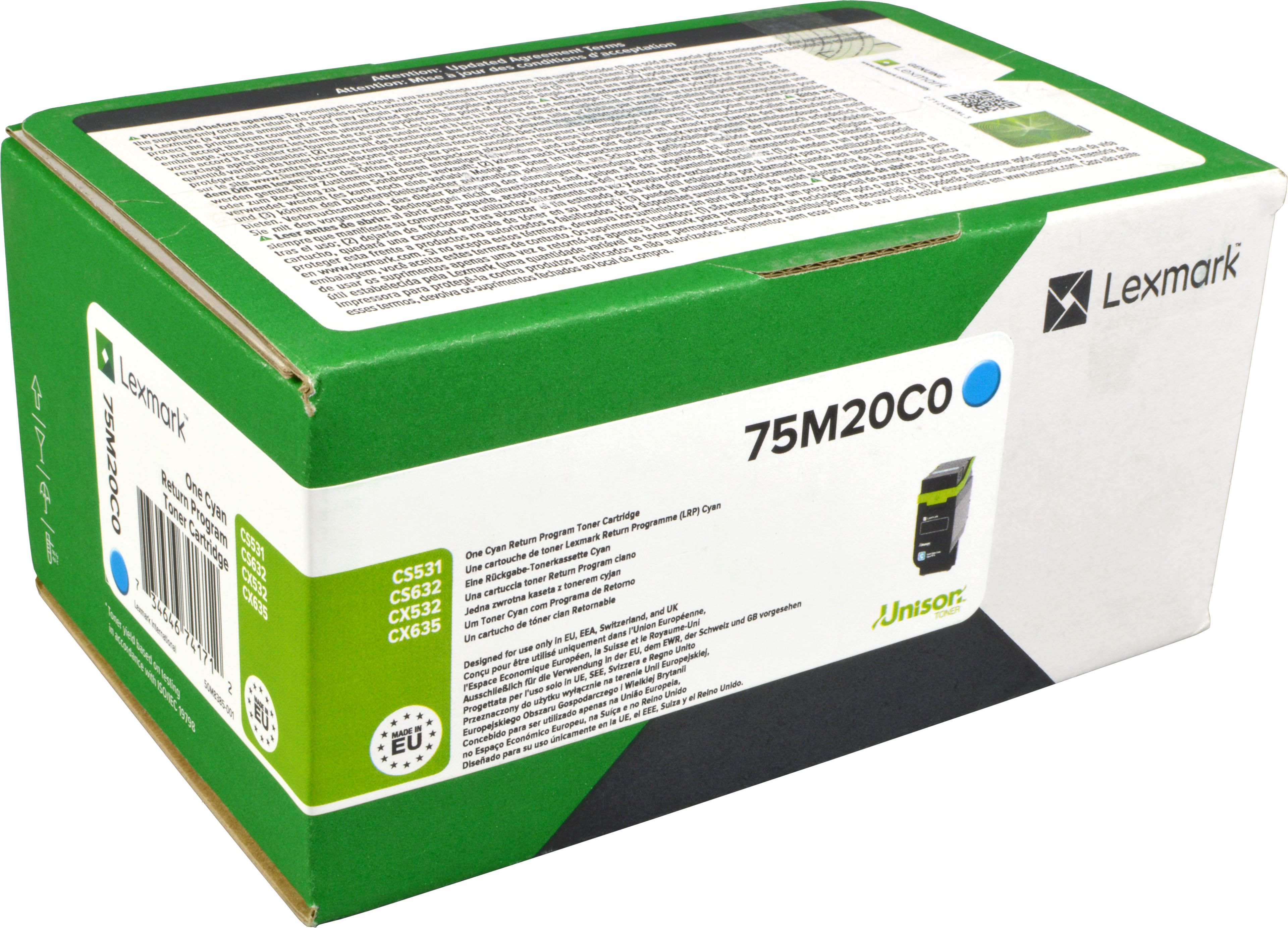Lexmark Toner 75M20C0 cyan