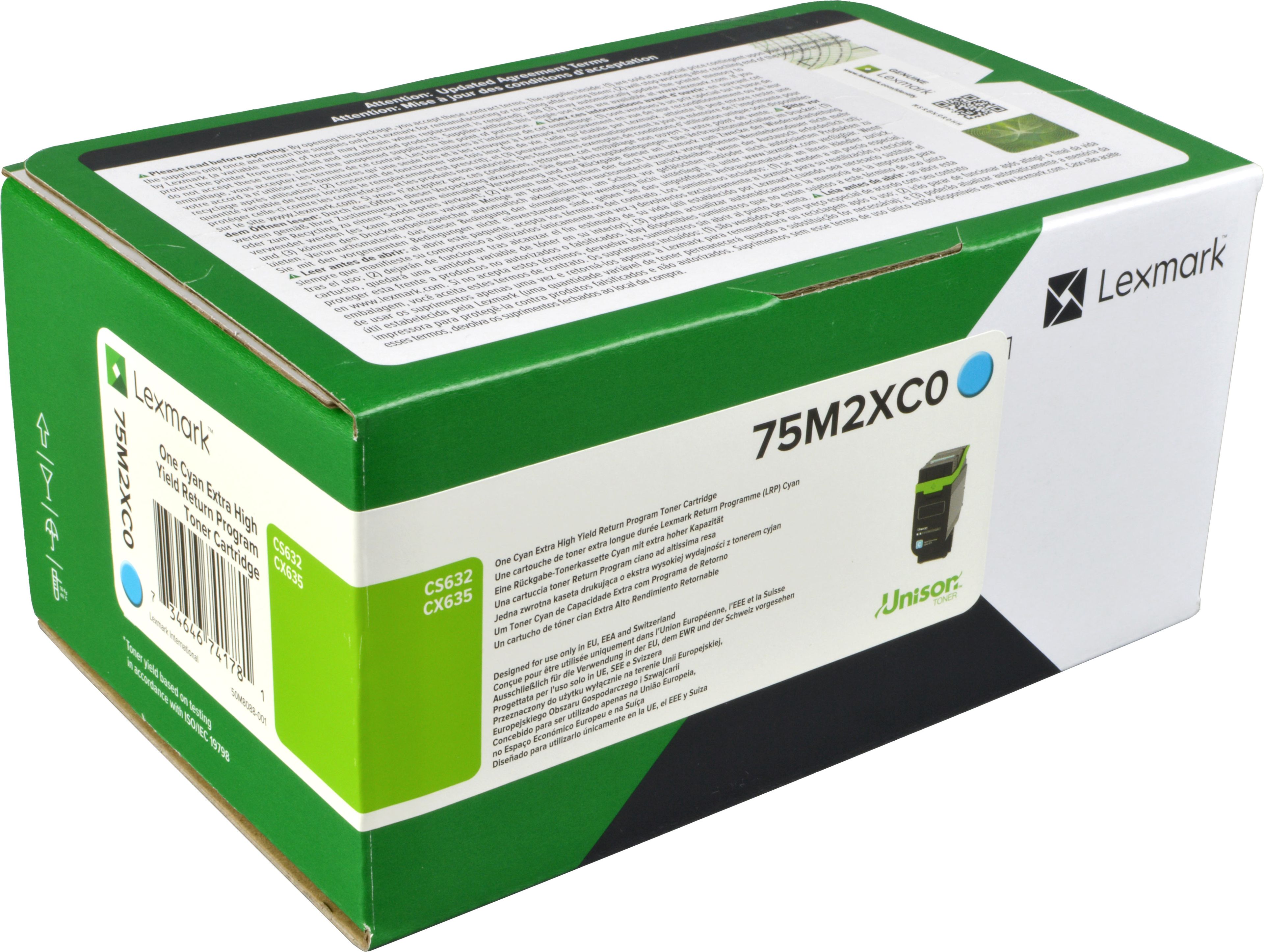 Lexmark Toner 75M2XC0 cyan