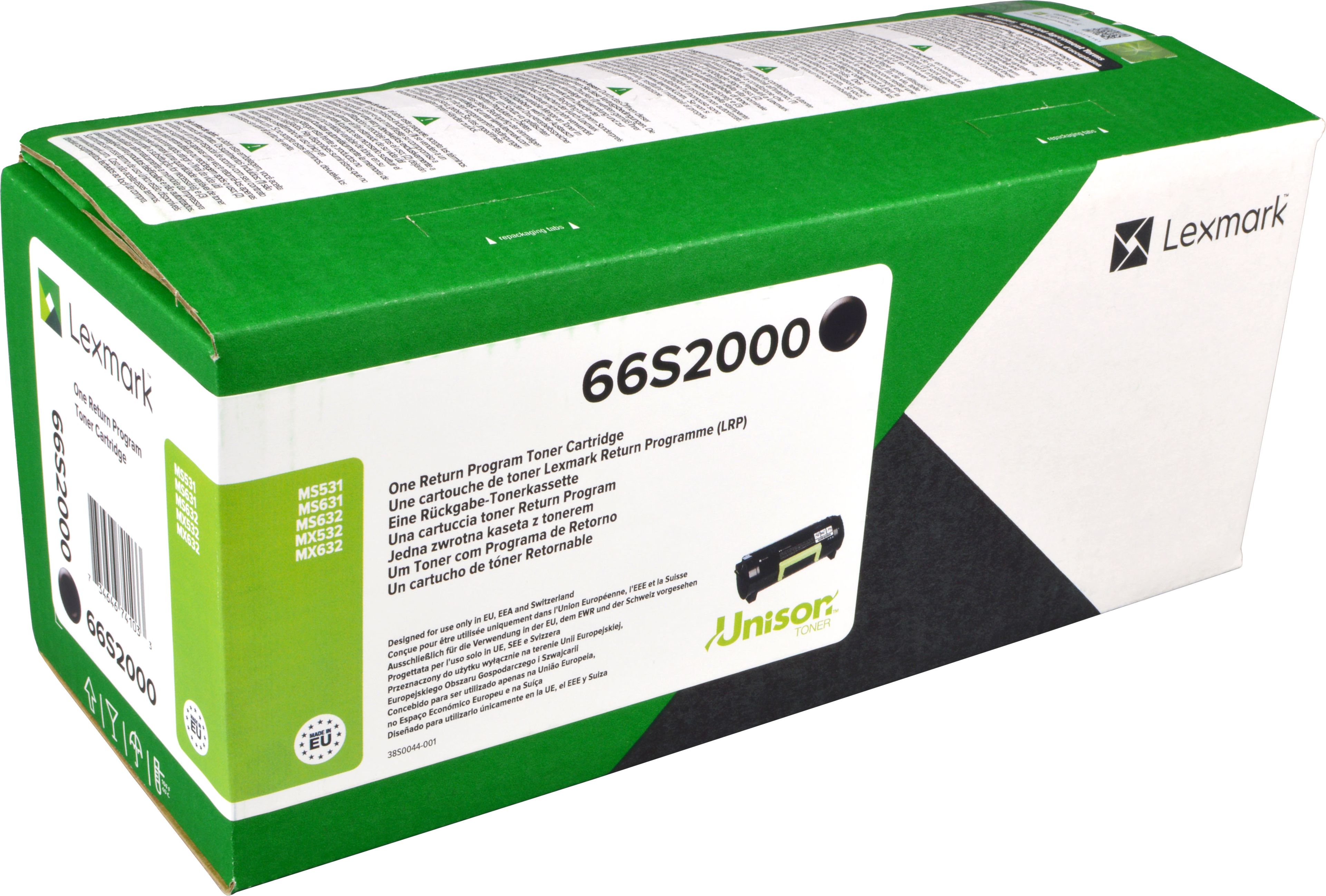 Lexmark Toner 66S2000 schwarz