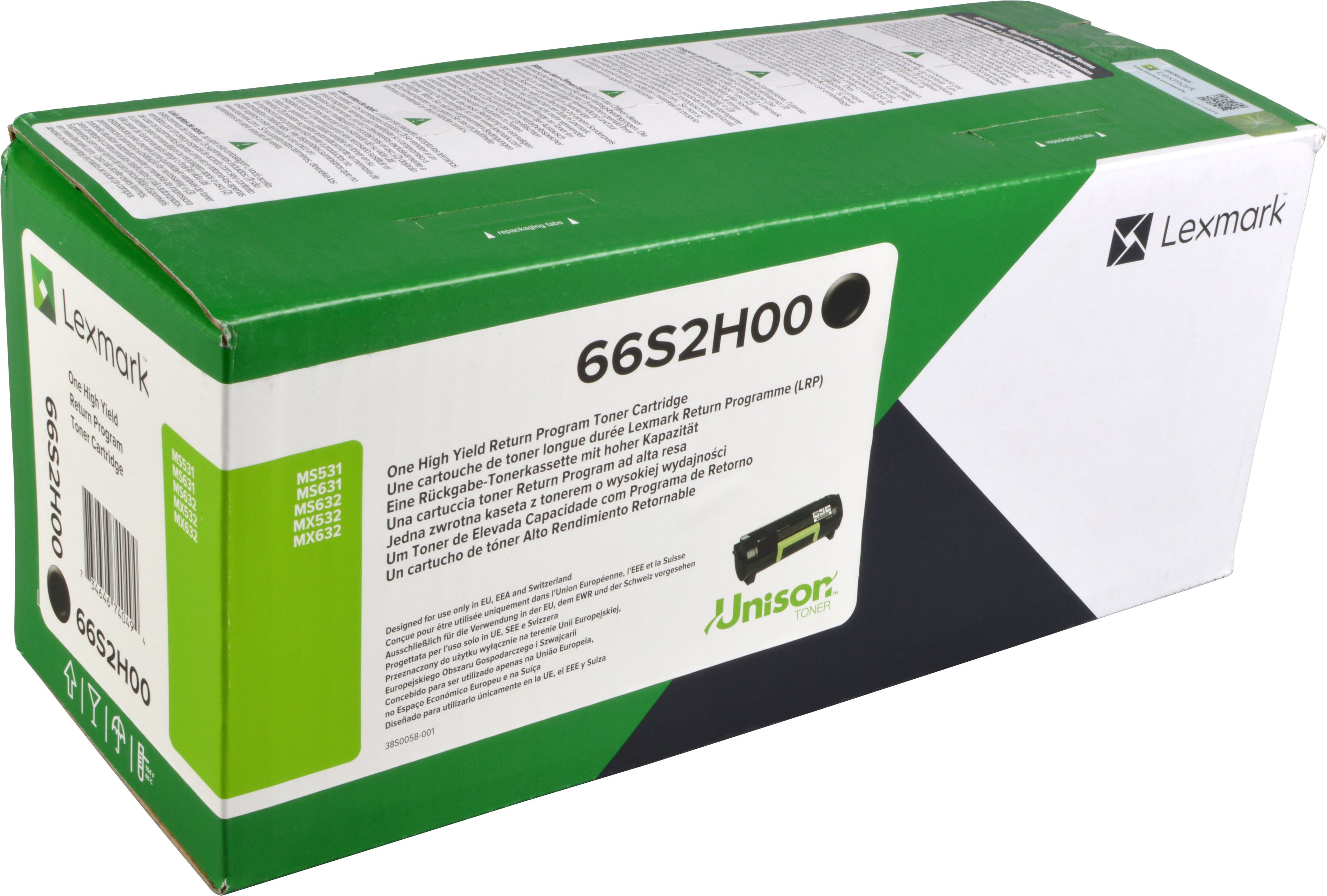 Lexmark Toner 66S2H00 schwarz