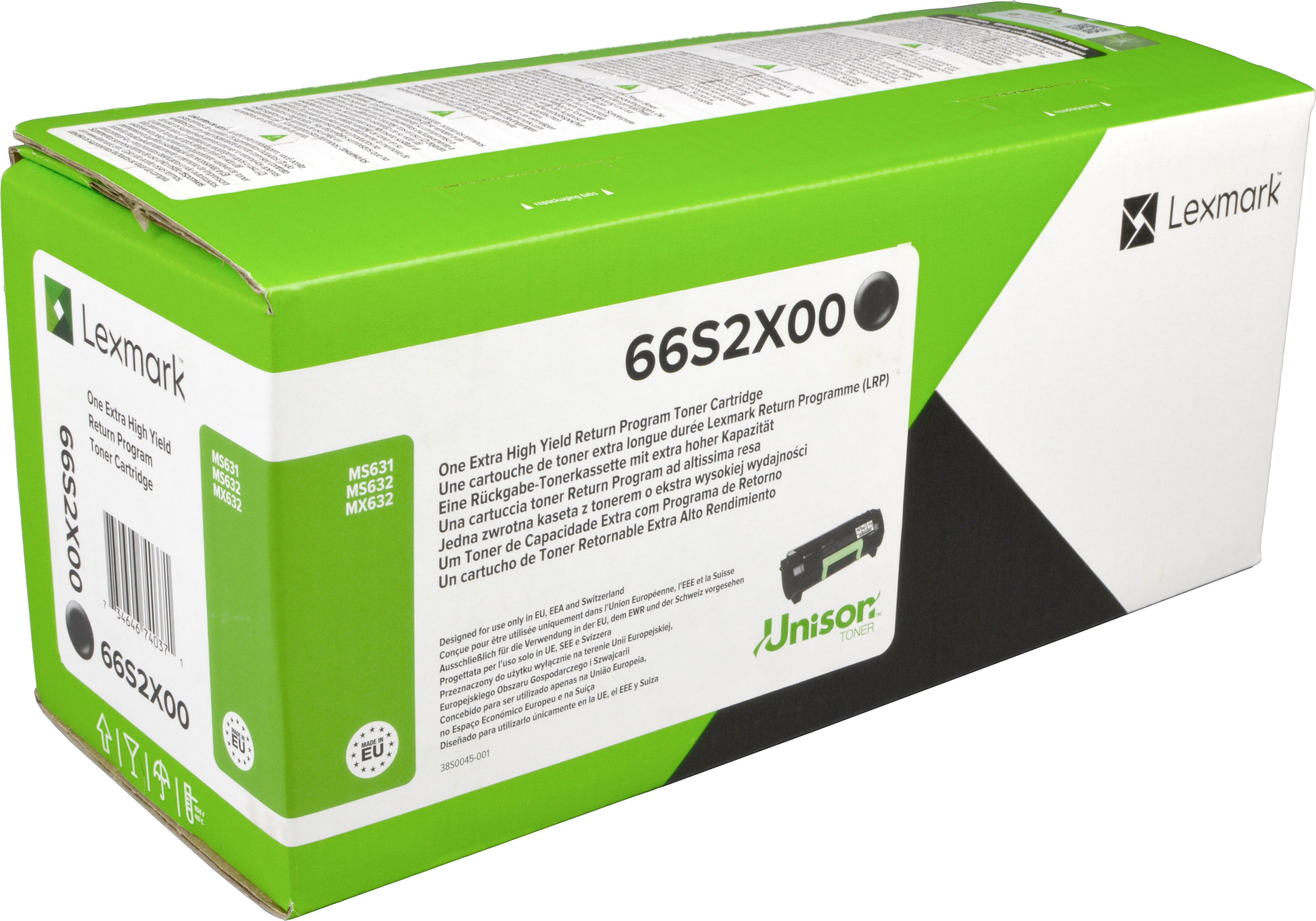 Lexmark Toner 66S2X00 schwarz
