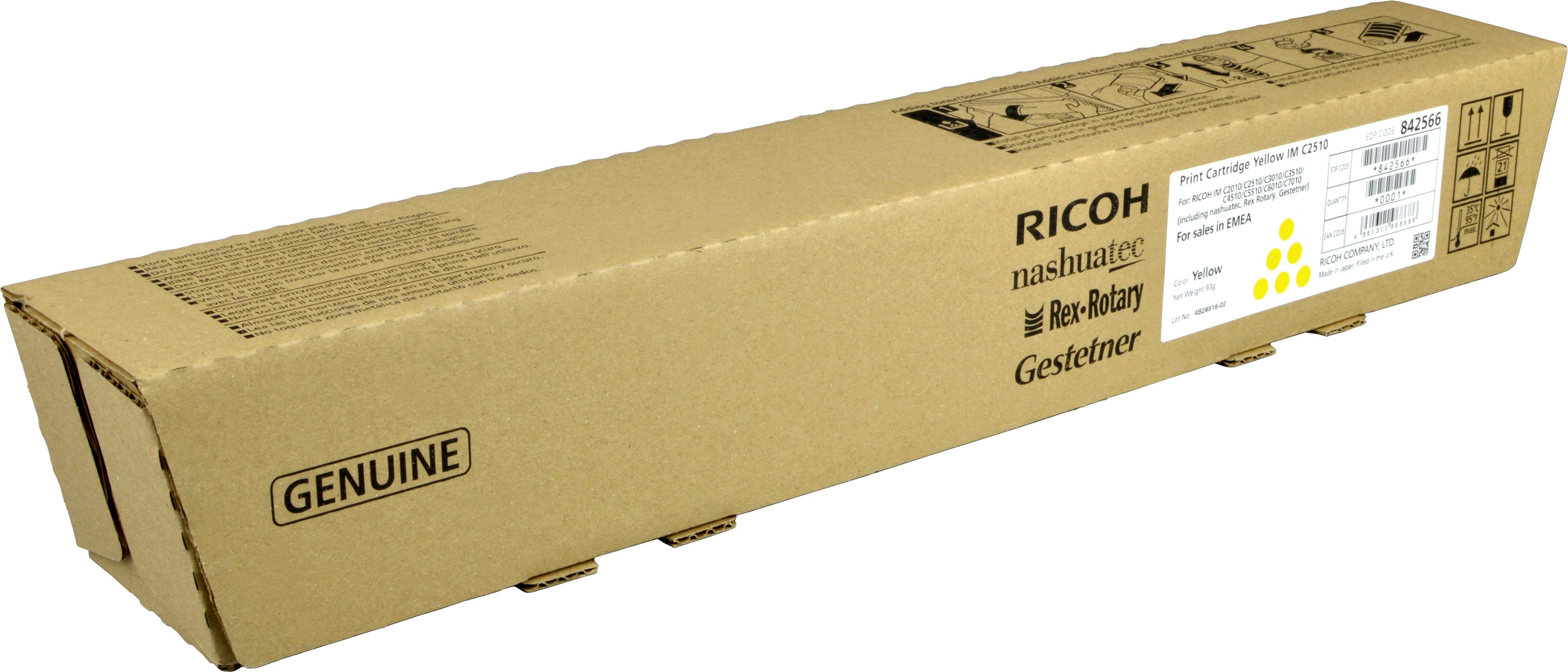 Ricoh Toner 842566 IMC2510 yellow OEM
